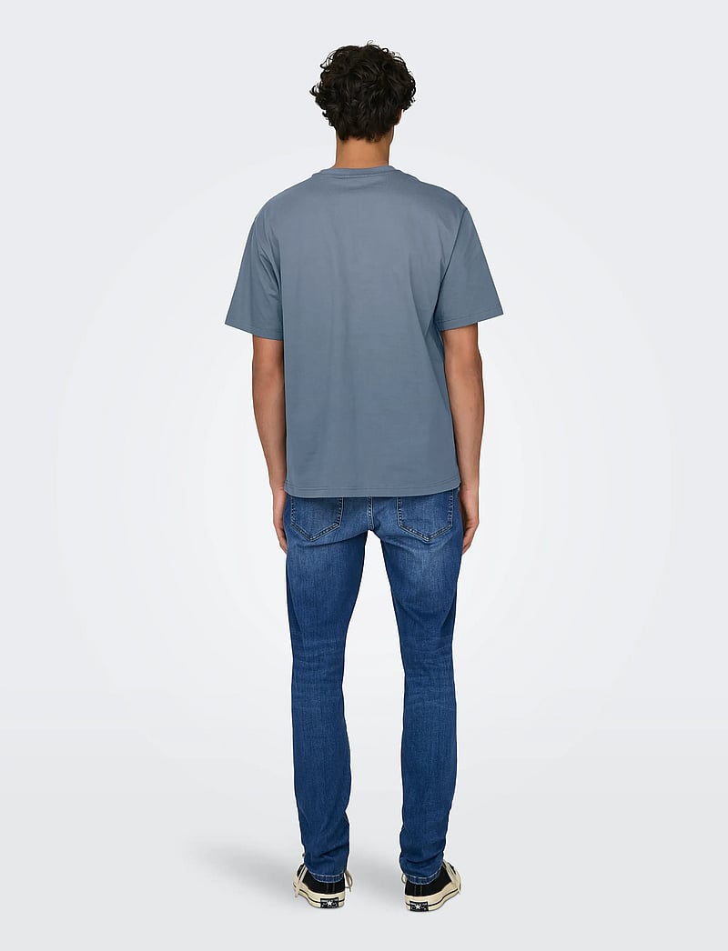 ONLY & SONS - ONSFRED LIFE RLX SS TEE NOOS - kurzärmelig - flint stone - 0