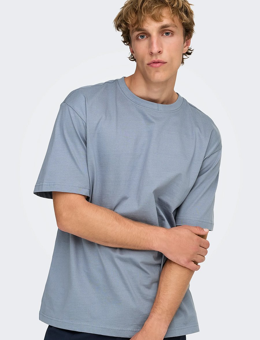 ONLY & SONS - ONSFRED LIFE RLX SS TEE NOOS - lühikeste varrukatega t-särgid - flint stone - 4