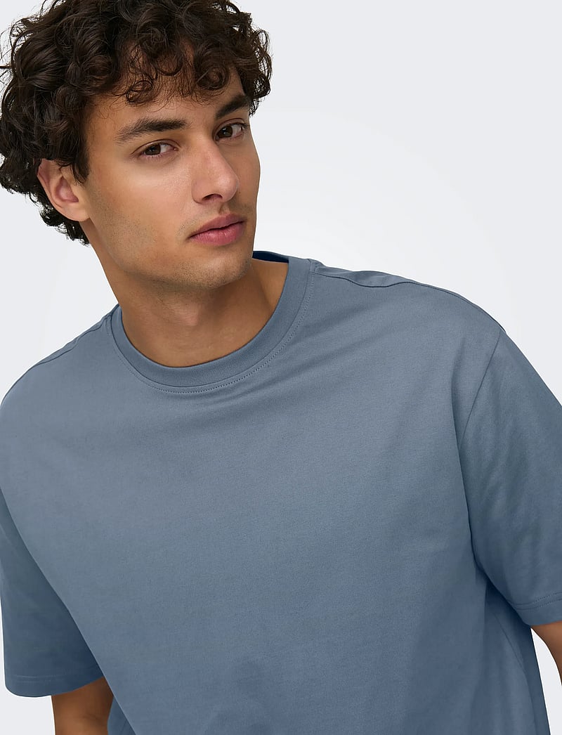 ONLY & SONS - ONSFRED LIFE RLX SS TEE NOOS - kurzärmelig - flint stone - 5