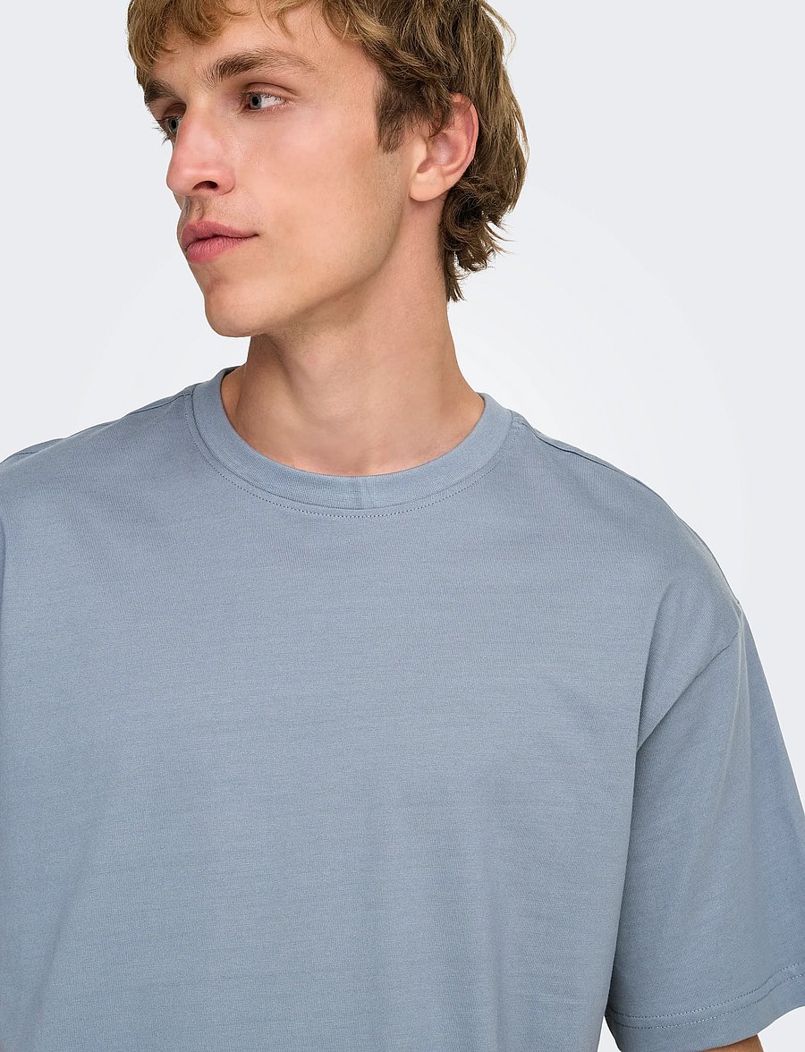 ONLY & SONS - ONSFRED LIFE RLX SS TEE NOOS - lühikeste varrukatega t-särgid - flint stone - 5