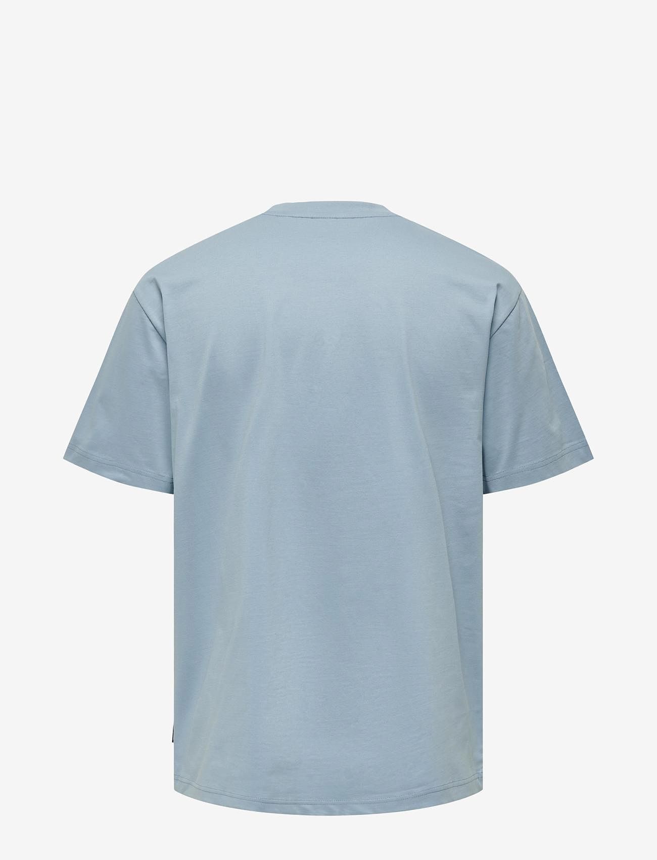 ONLY & SONS - ONSFRED LIFE RLX SS TEE NOOS - short-sleeved t-shirts - glacier lake - 2