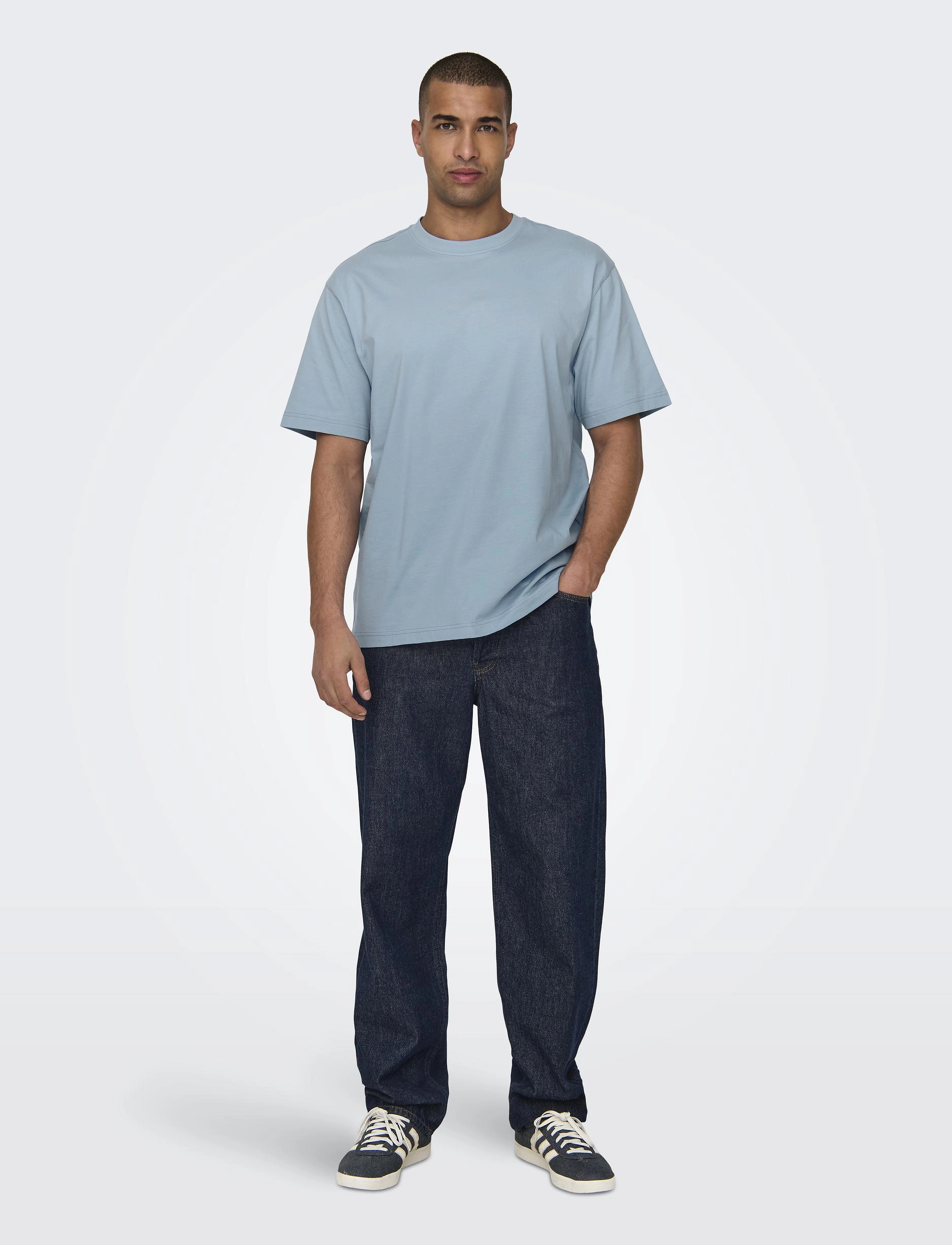 ONLY & SONS - ONSFRED LIFE RLX SS TEE NOOS - laveste priser - glacier lake - 4