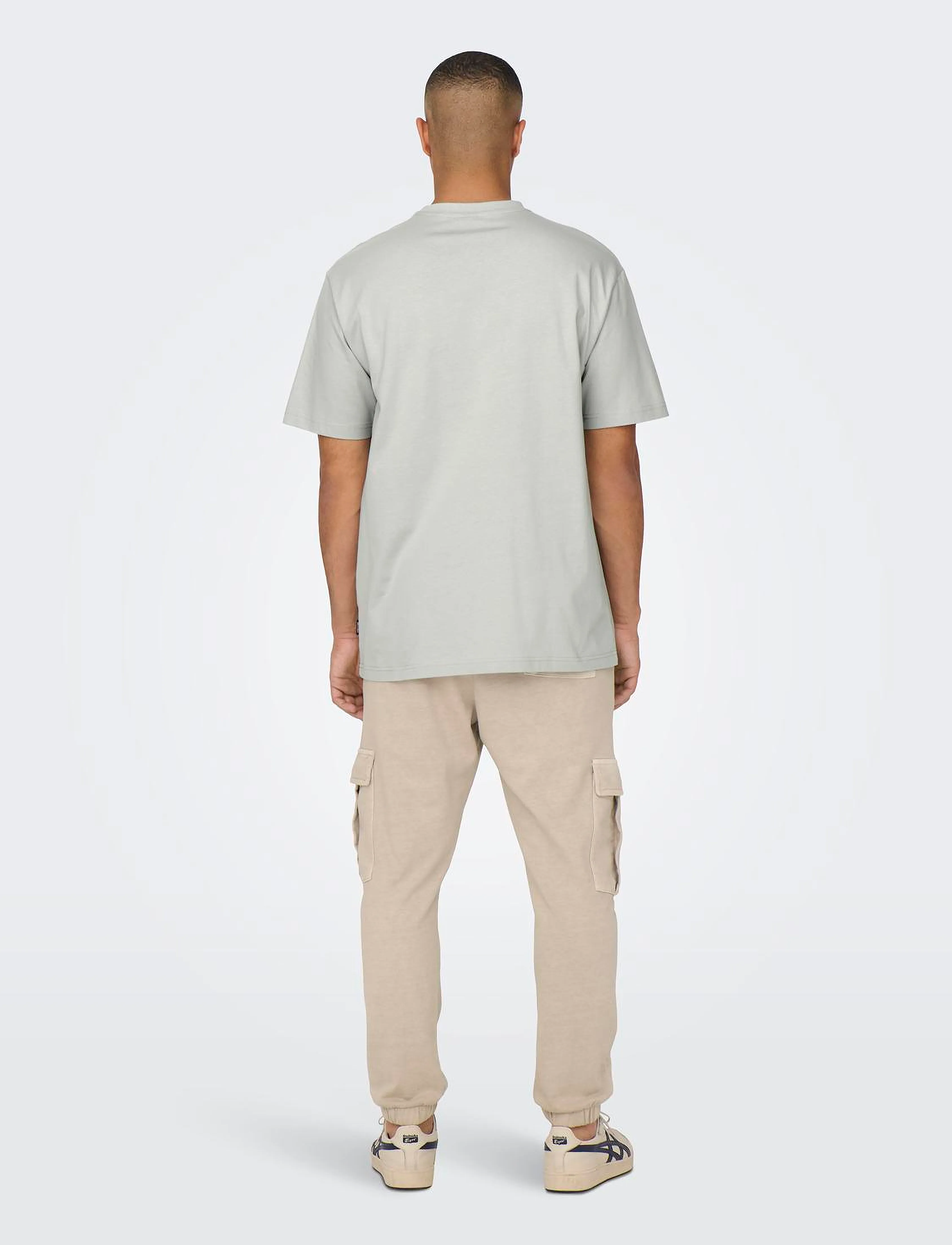 ONLY & SONS - ONSFRED LIFE RLX SS TEE NOOS - laveste priser - mirage gray - 3