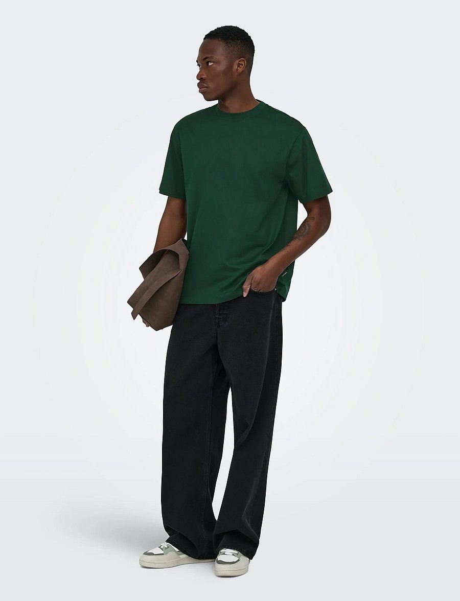ONLY & SONS - ONSFRED LIFE RLX SS TEE NOOS - lühikeste varrukatega t-särgid - pine grove - 4