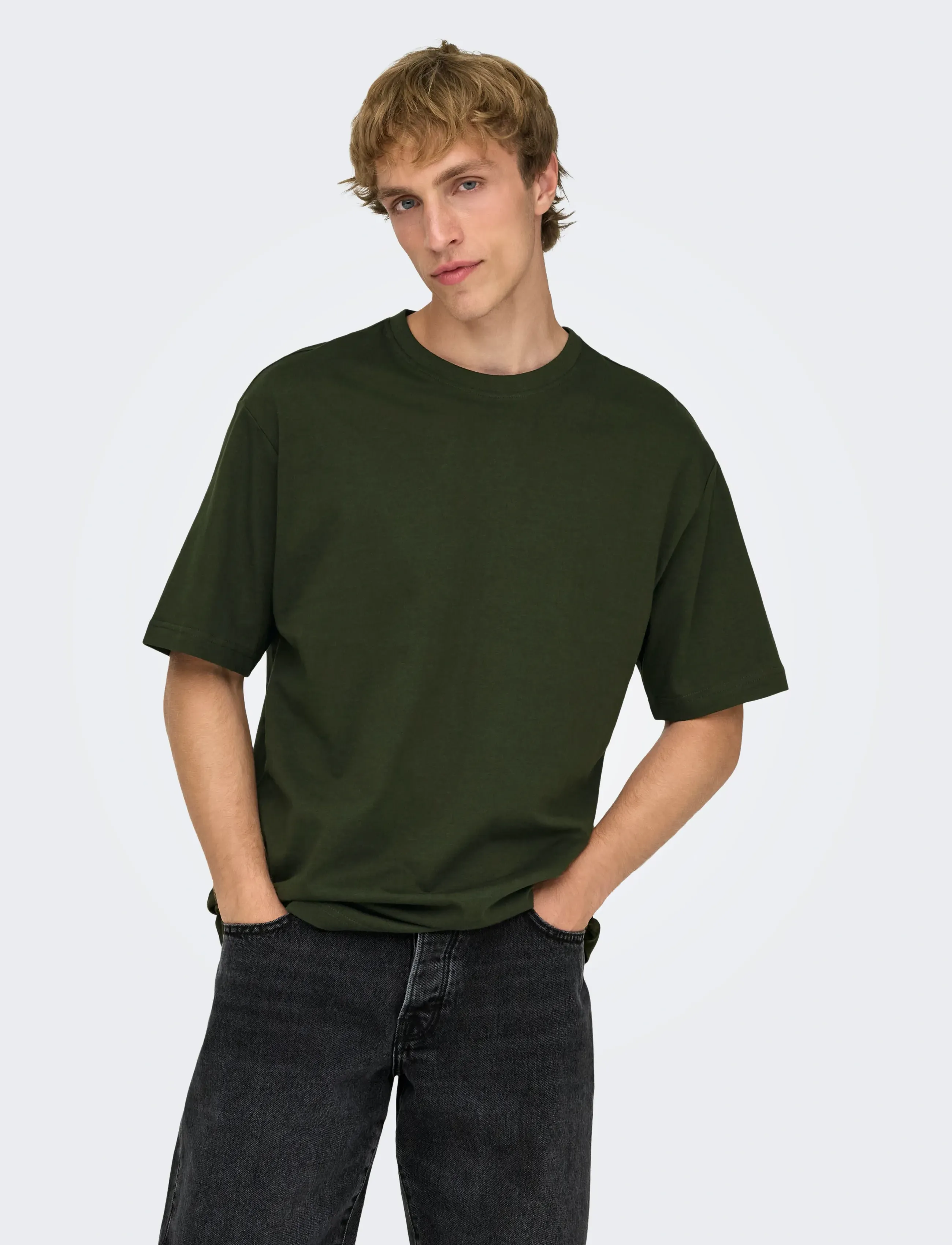 ONLY & SONS ONSFRED LIFE RLX SS TEE NOOS - T-shirty - ROSIN / green