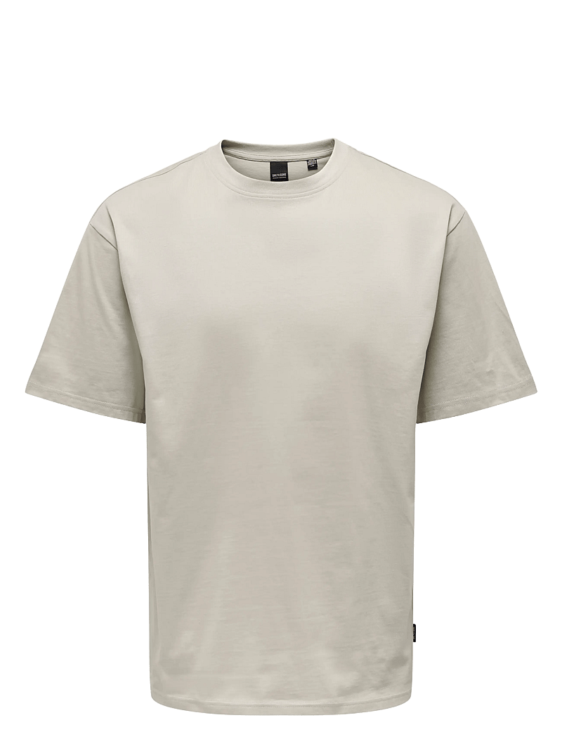 ONLY & SONS - ONSFRED LIFE RLX SS TEE NOOS - short-sleeved t-shirts - silver lining - 1