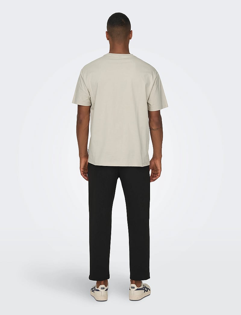 ONLY & SONS - ONSFRED LIFE RLX SS TEE NOOS - short-sleeved t-shirts - silver lining - 3