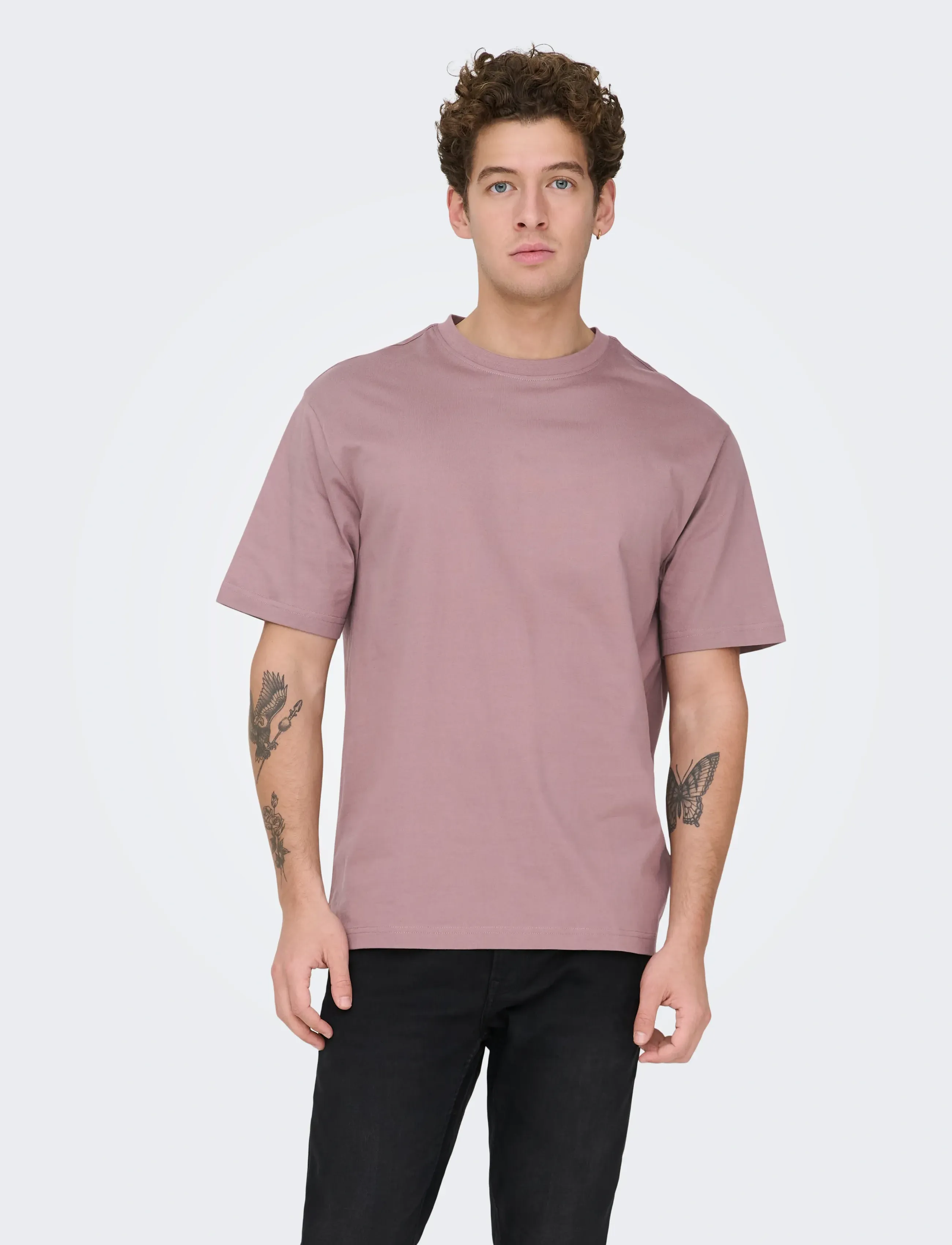 ONLY & SONS - ONSFRED LIFE RLX SS TEE NOOS - lühikeste varrukatega t-särgid - twilight mauve - 0