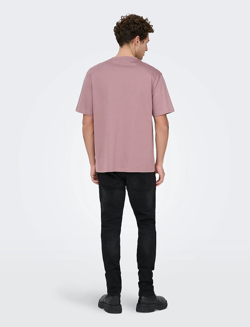 ONLY & SONS - ONSFRED LIFE RLX SS TEE NOOS - kurzärmelig - twilight mauve - 3