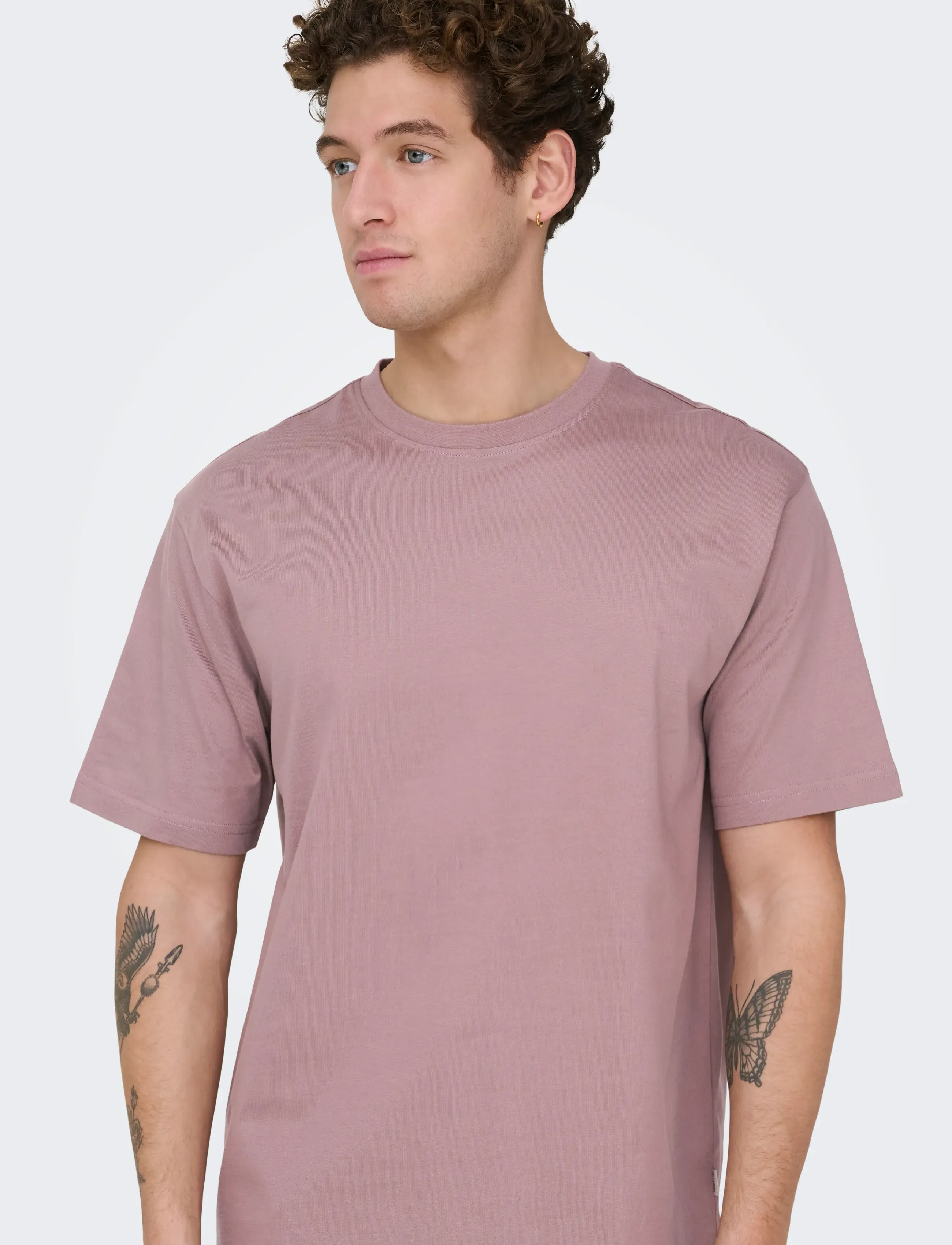 ONLY & SONS - ONSFRED LIFE RLX SS TEE NOOS - lühikeste varrukatega t-särgid - twilight mauve - 4