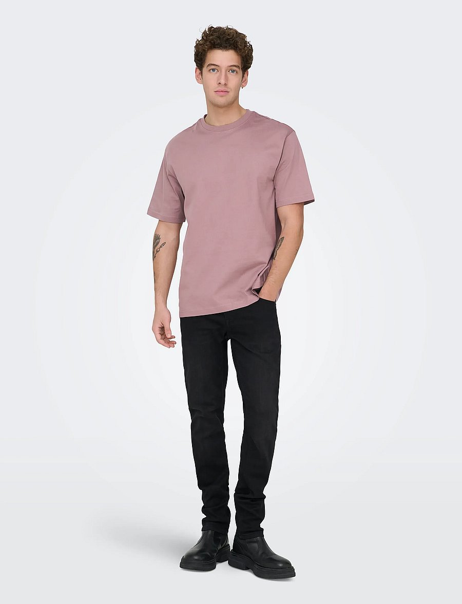 ONLY & SONS - ONSFRED LIFE RLX SS TEE NOOS - lühikeste varrukatega t-särgid - twilight mauve - 5