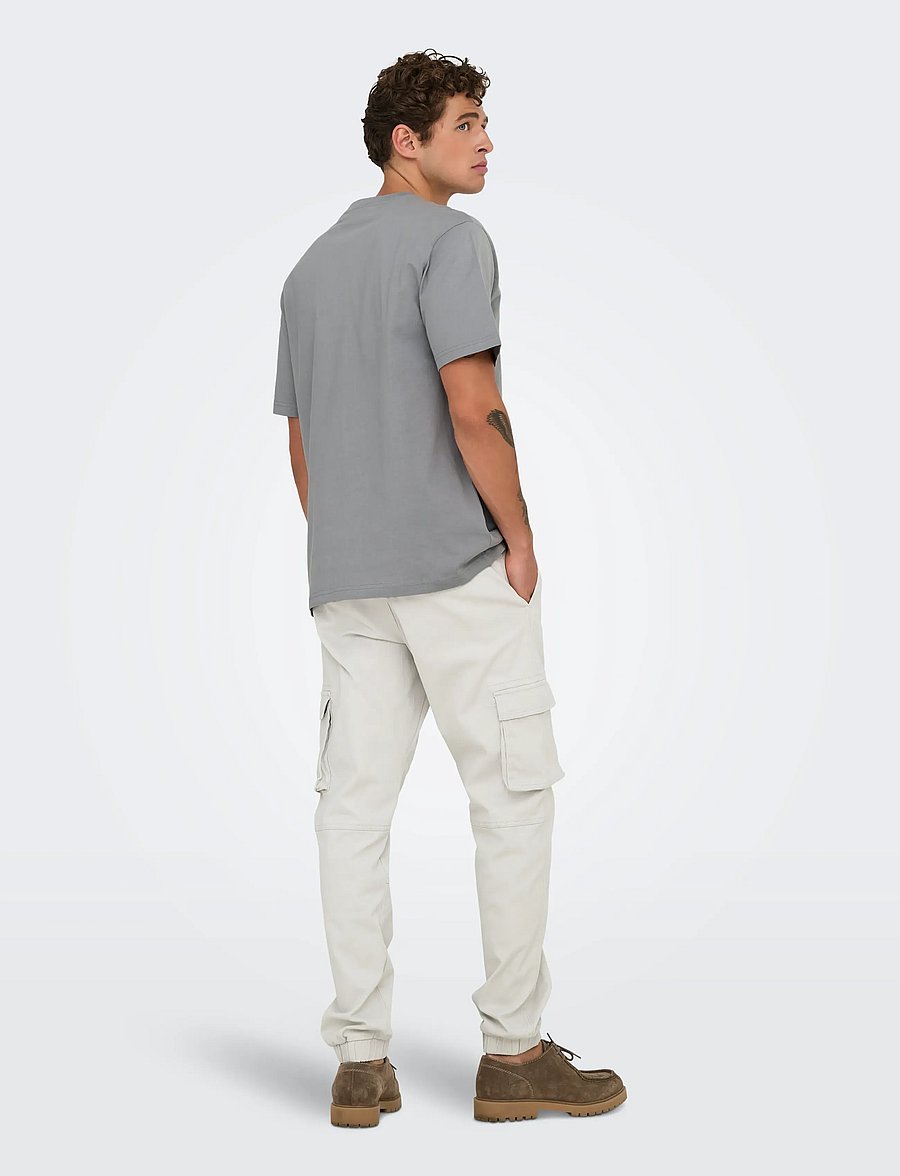 ONLY & SONS - ONSFRED LIFE RLX SS TEE NOOS - lühikeste varrukatega t-särgid - ultimate grey - 3