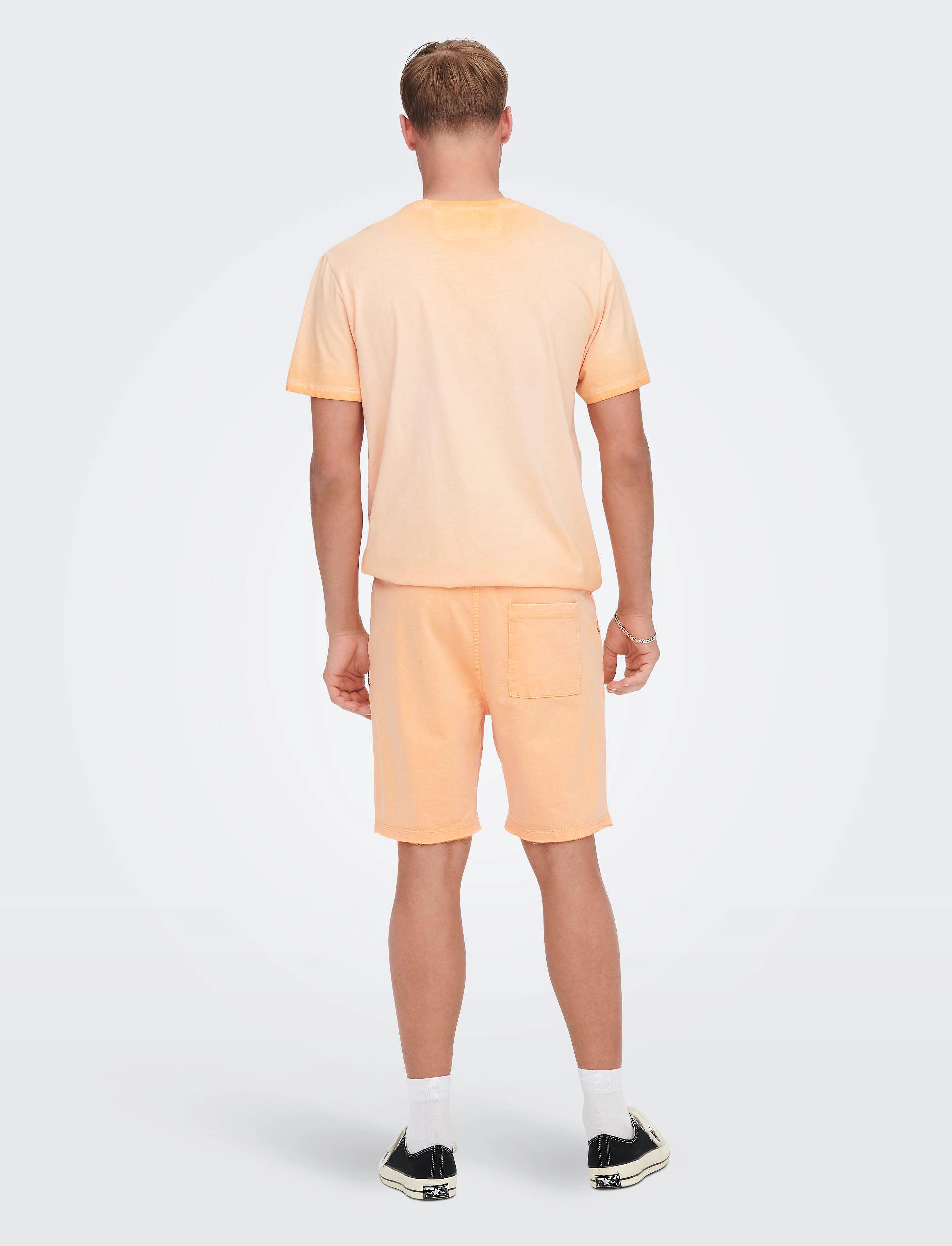 ONLY & SONS - ONSGRIFFIN REG SWEAT SHORTS - papaya - 2
