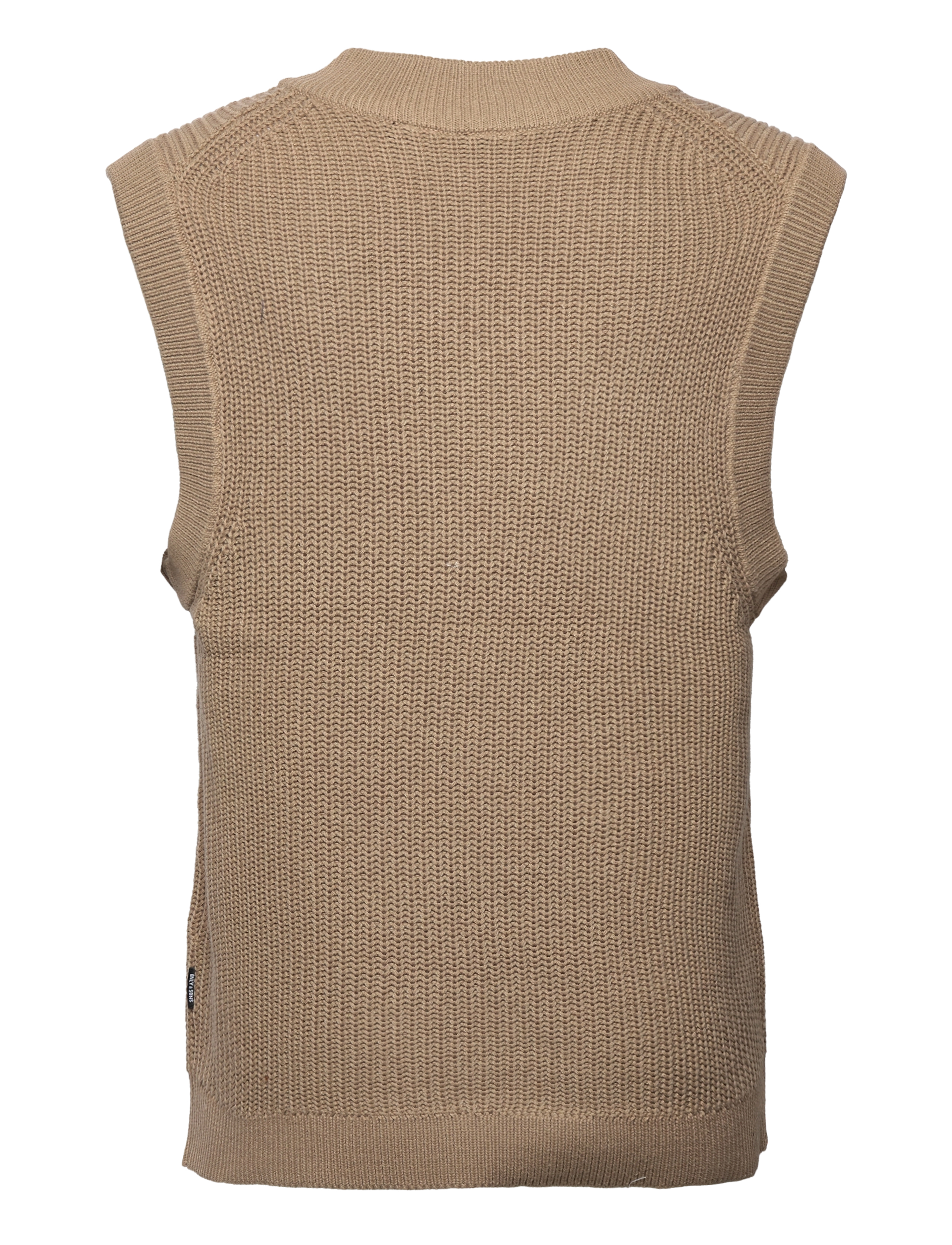 ONLY & SONS - ONSTYLE 7 STRUC V-NECK VEST KNIT - chinchilla - 1