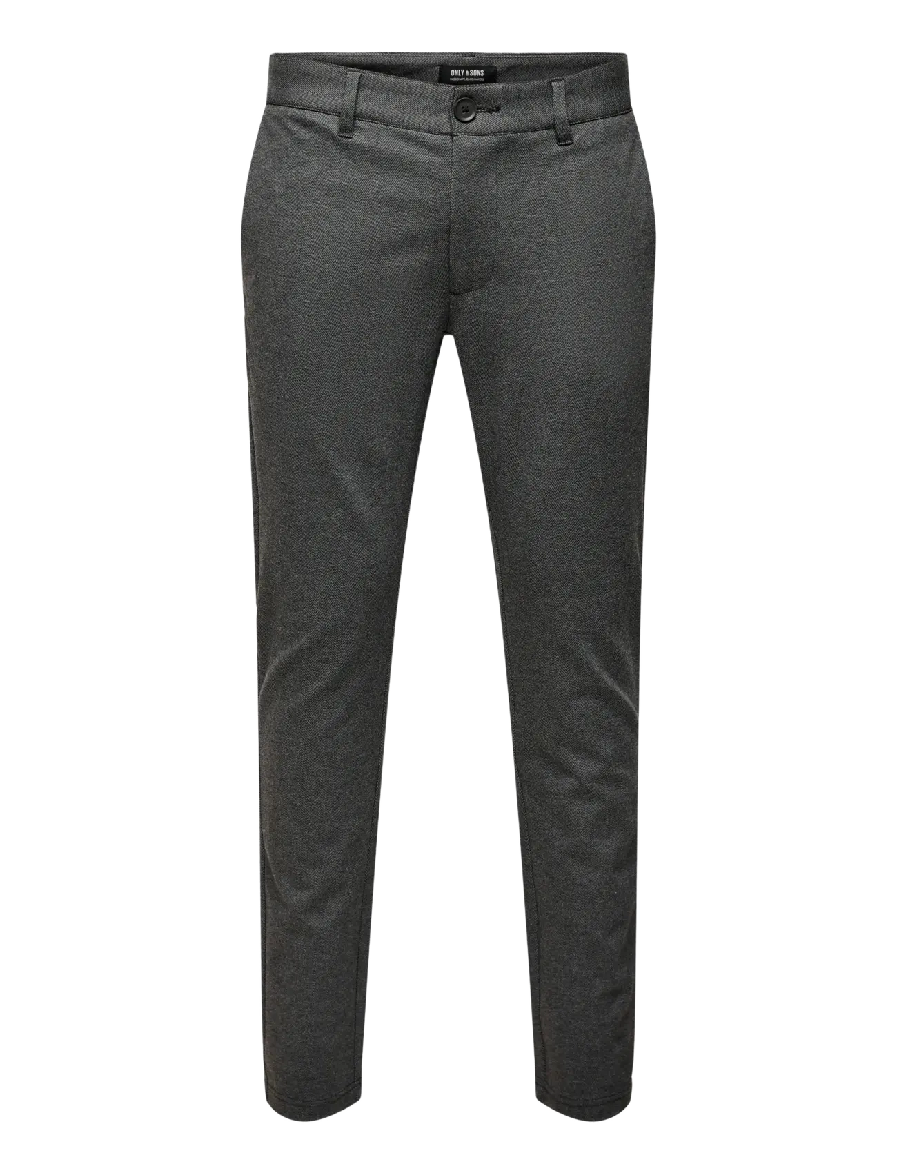 ONLY & SONS - ONSMARK SLIM HERRINGBONE 2911 PANT NOOS - black - 1