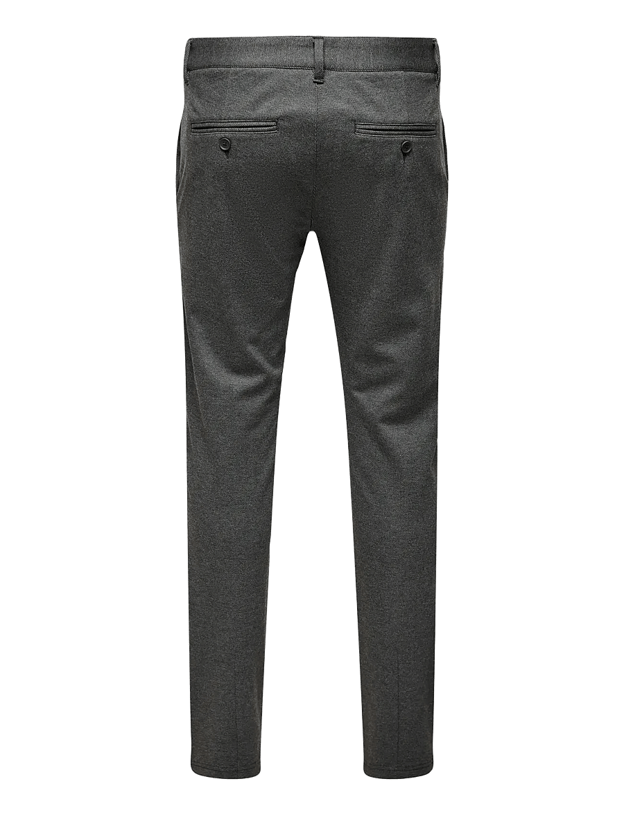 ONLY & SONS - ONSMARK SLIM HERRINGBONE 2911 PANT NOOS - chinos - black - 2