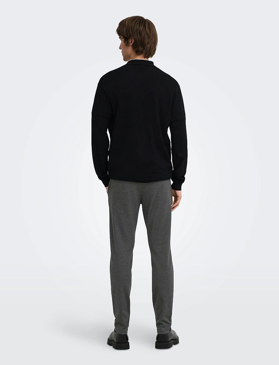 ONLY & SONS - ONSMARK SLIM DITSY 2912 PANT NOOS - chinos - beluga - 3
