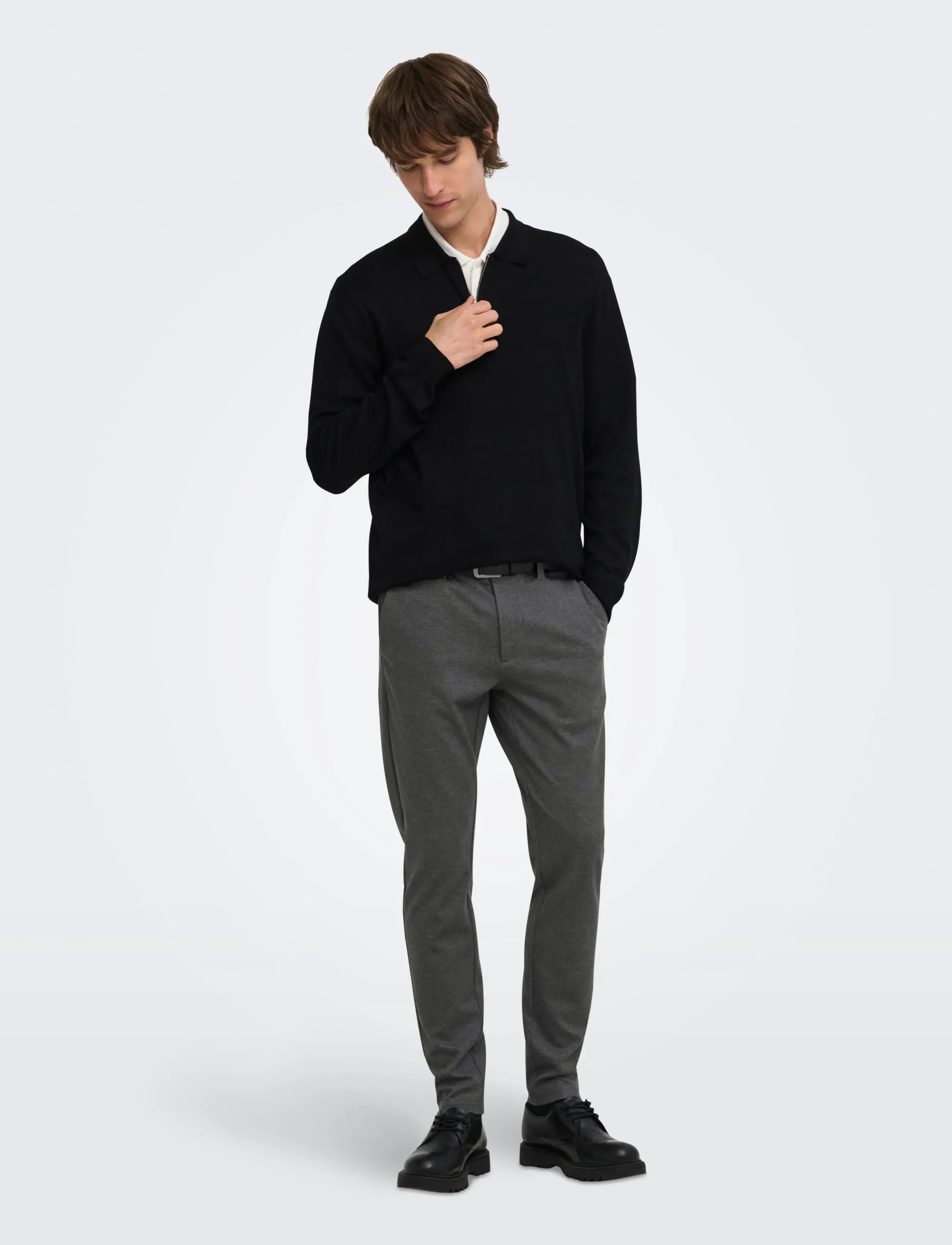 ONLY & SONS - ONSMARK SLIM DITSY 2912 PANT NOOS - chinos - beluga - 4