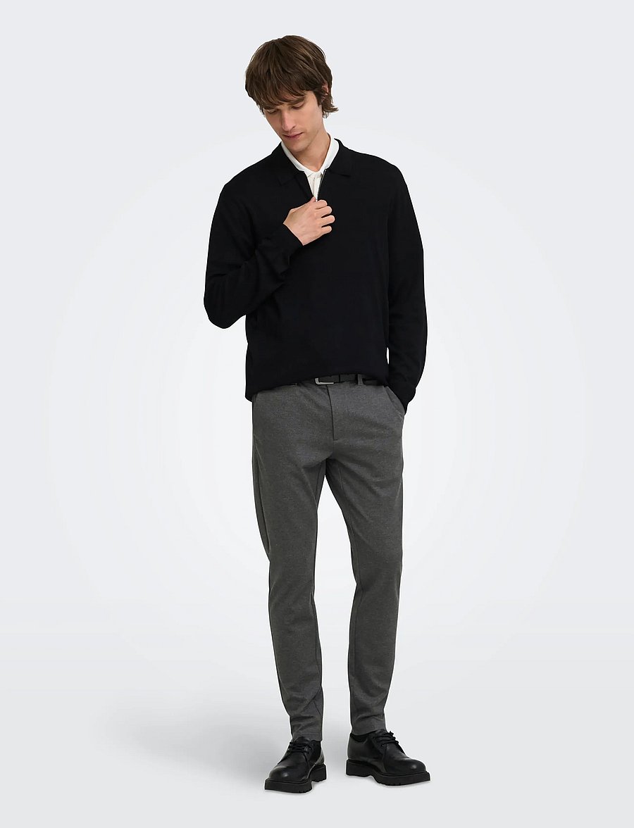 ONLY & SONS - ONSMARK SLIM DITSY 2912 PANT NOOS - chinos - beluga - 4