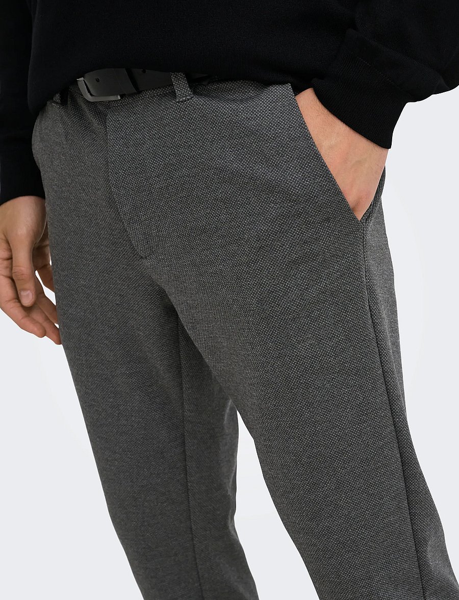 ONLY & SONS - ONSMARK SLIM DITSY 2912 PANT NOOS - chinos - beluga - 5