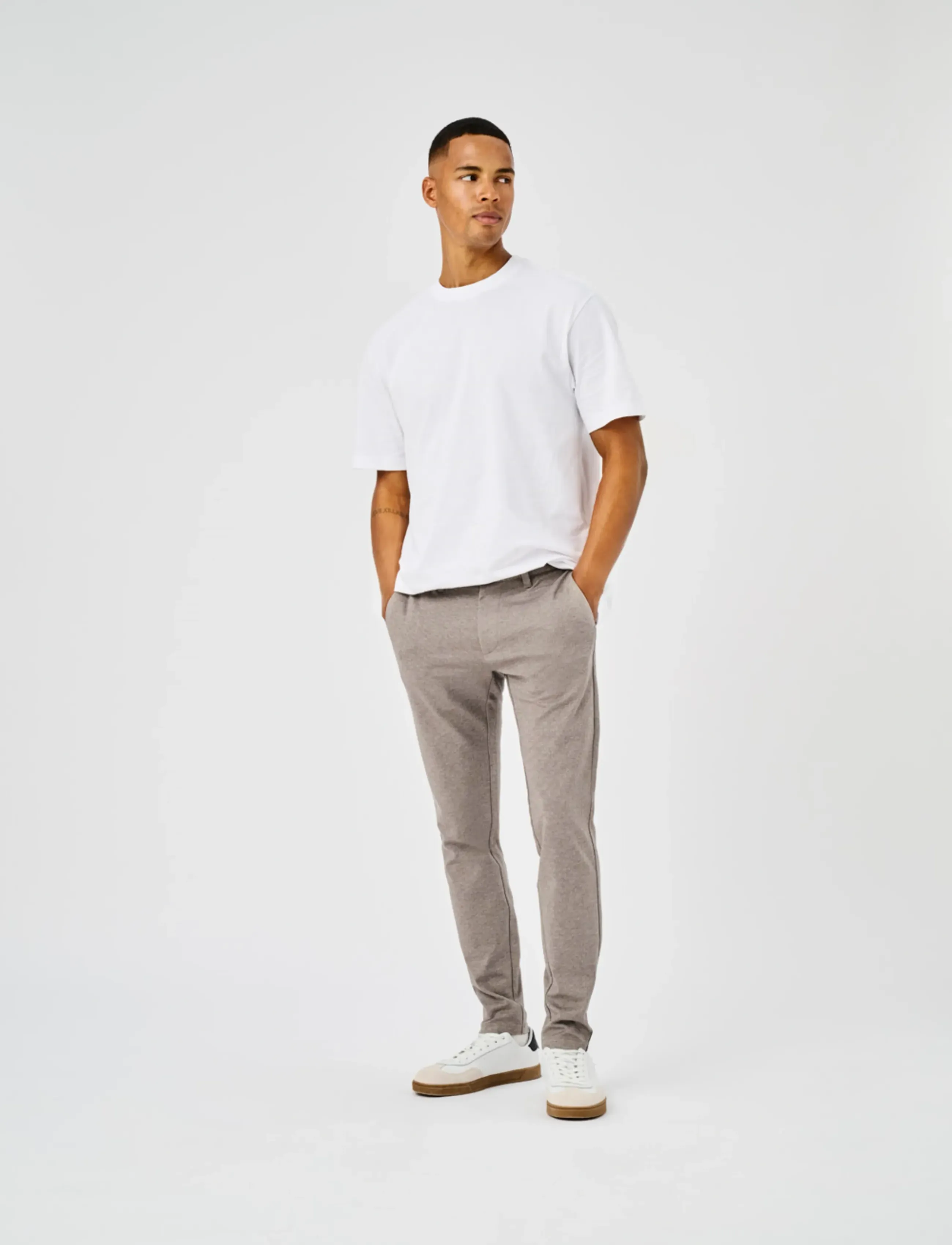 ONLY & SONS ONSMARK SLIM DITSY 2912 PANT NOOS - Chinos - TOBACCO BROWN / brown