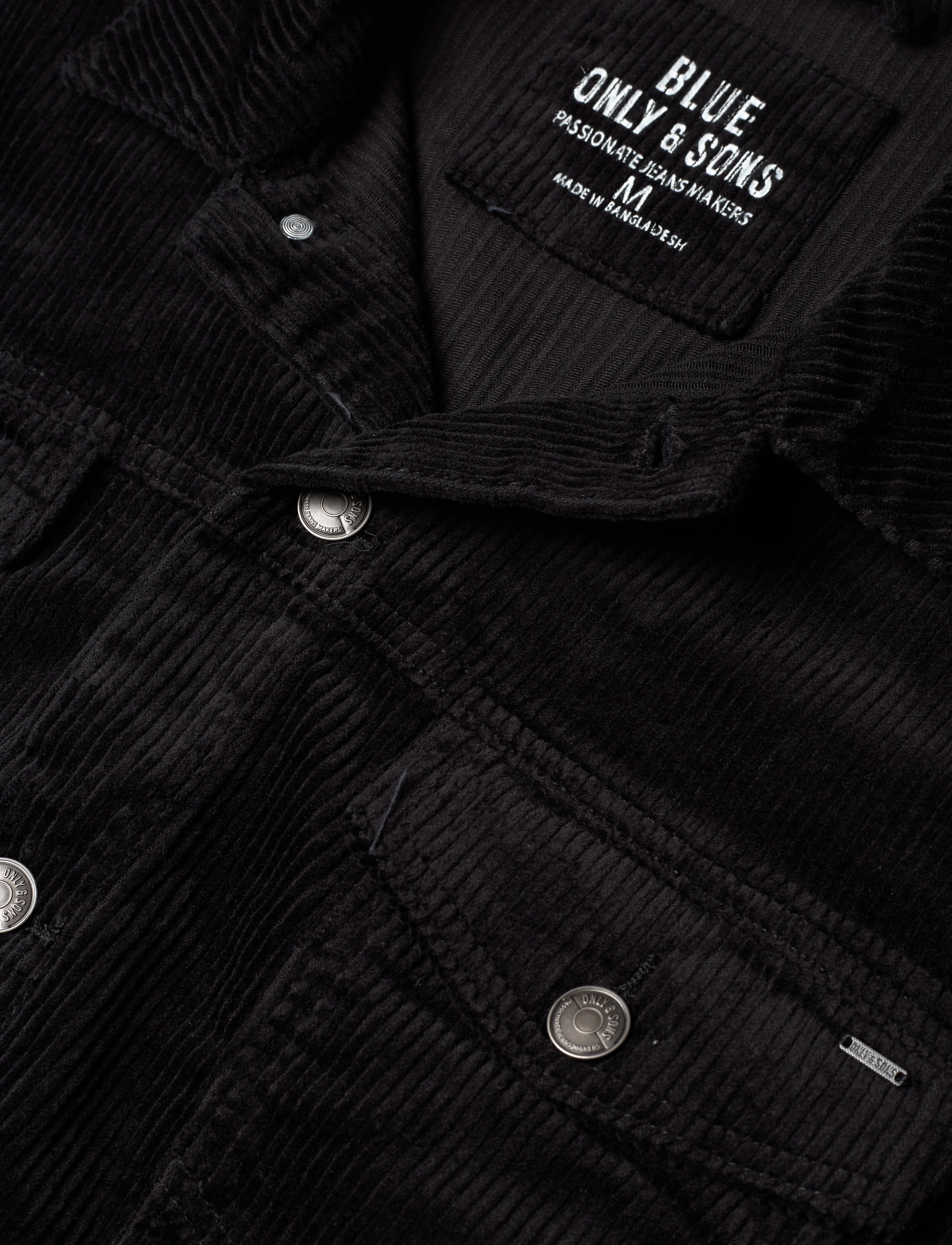 ONLY & SONS - ONSRICK OVZ CORDUROY 2913 CS JACKET - black - 2