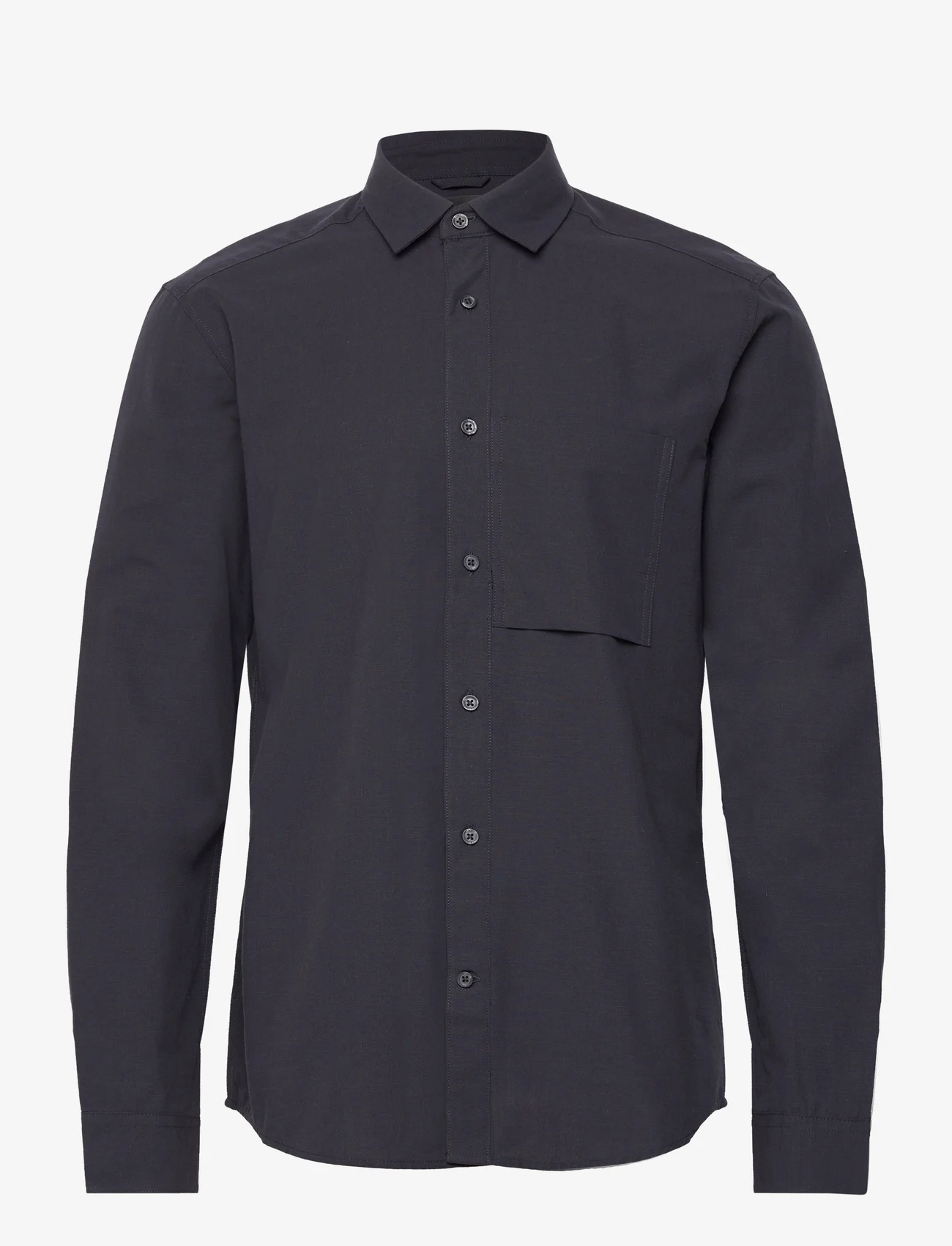 ONLY & SONS - ONSTEO LS REG POCKET VISCOSE SHIRT - casual skjortor - dark navy - 0