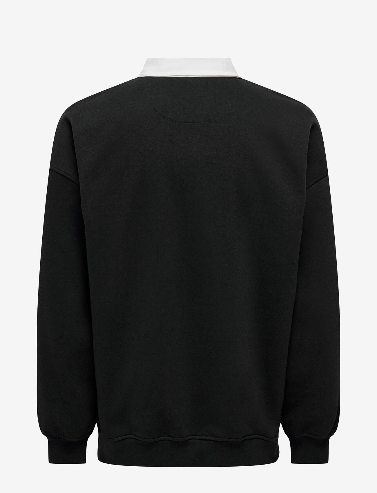 ONLY & SONS - ONSDAVID RLX RUGBY POLO 3105 SWT - langärmelig - black - 1