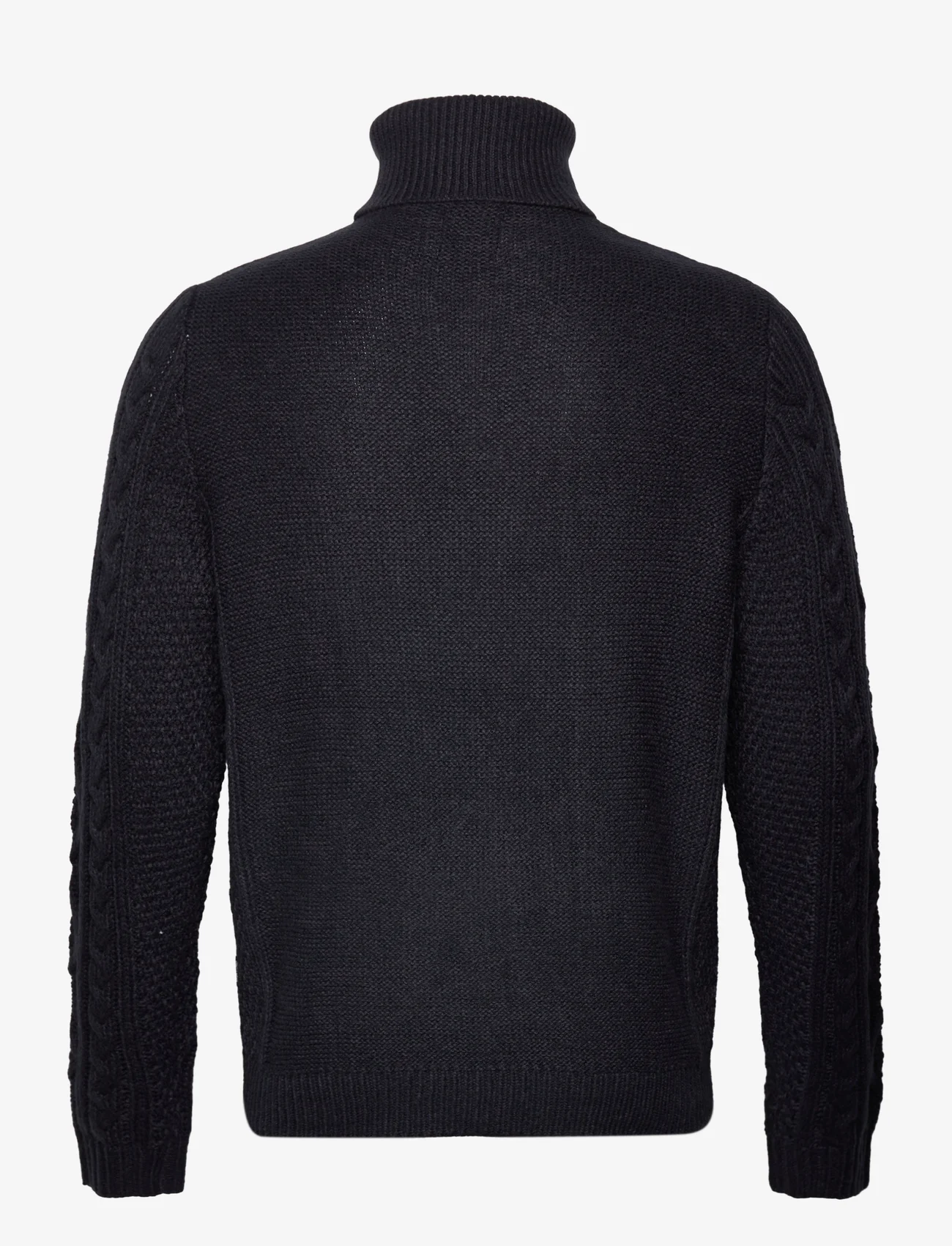 ONLY & SONS - ONSRIGGE REG 3 CABLE ROLL NECK KNIT - alhaisimmat hinnat - dark navy - 1