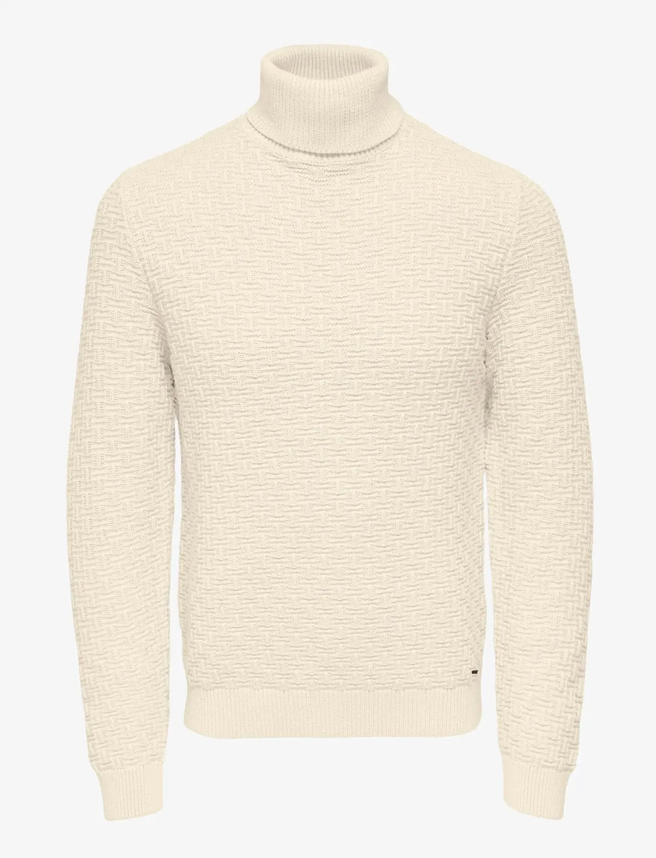 ONLY & SONS - ONSKAY REG ROLL NECK KNIT - polokrage - antique white - 0