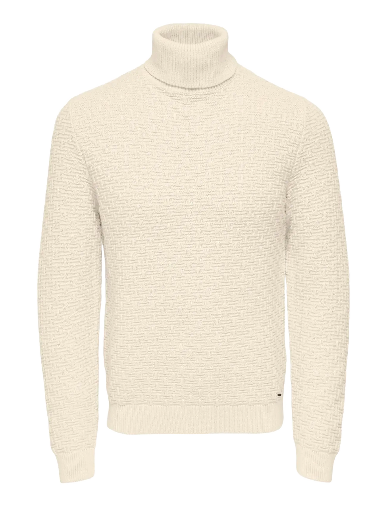 ONLY & SONS ONSKAY REG ROLL NECK KNIT - Poolokaulus - ANTIQUE WHITE / cream