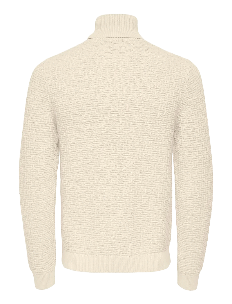 ONLY & SONS - ONSKAY REG ROLL NECK KNIT - polokrage - antique white - 1