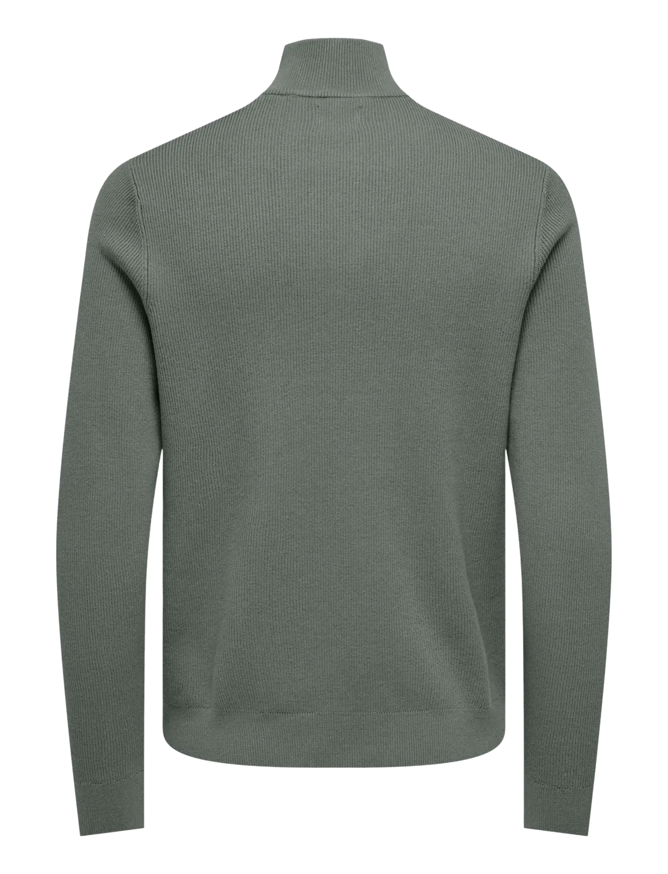 ONLY & SONS - ONSPHIL REG 12 STRUC HALF ZIP KNIT NOOS - pullover mit halbem reißverschluss - castor gray - 2