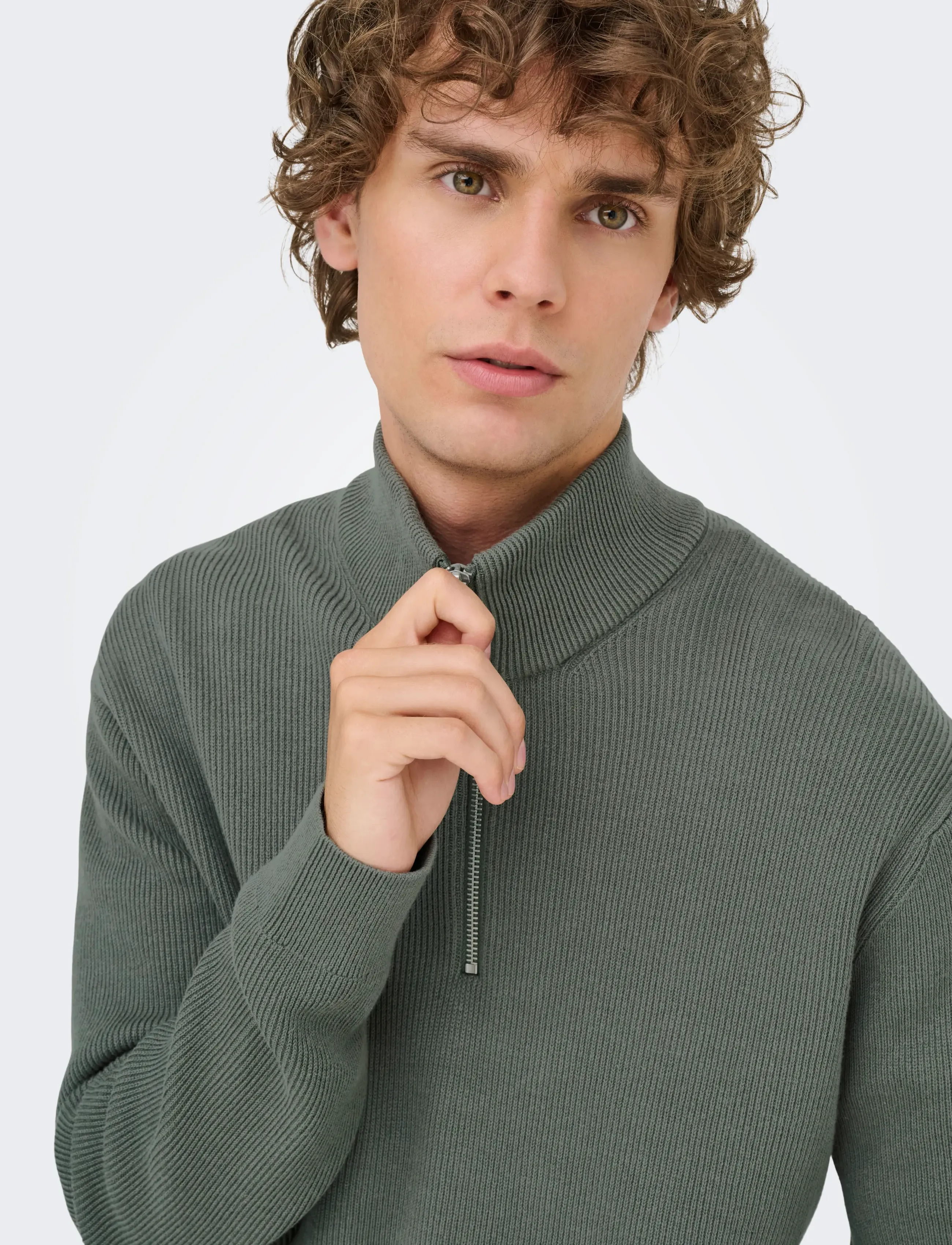 ONLY & SONS Onsphil Reg 12 Struc Half Zip Knit Noos stickade tröjor herr – bild 6