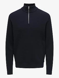 ONSPHIL REG 12 COTTON HALF ZIP KNIT NOOS, ONLY & SONS