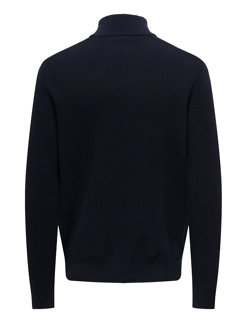 ONLY & SONS - ONSPHIL REG 12 STRUC HALF ZIP KNIT NOOS - half zip-tröjor - dark navy - 2