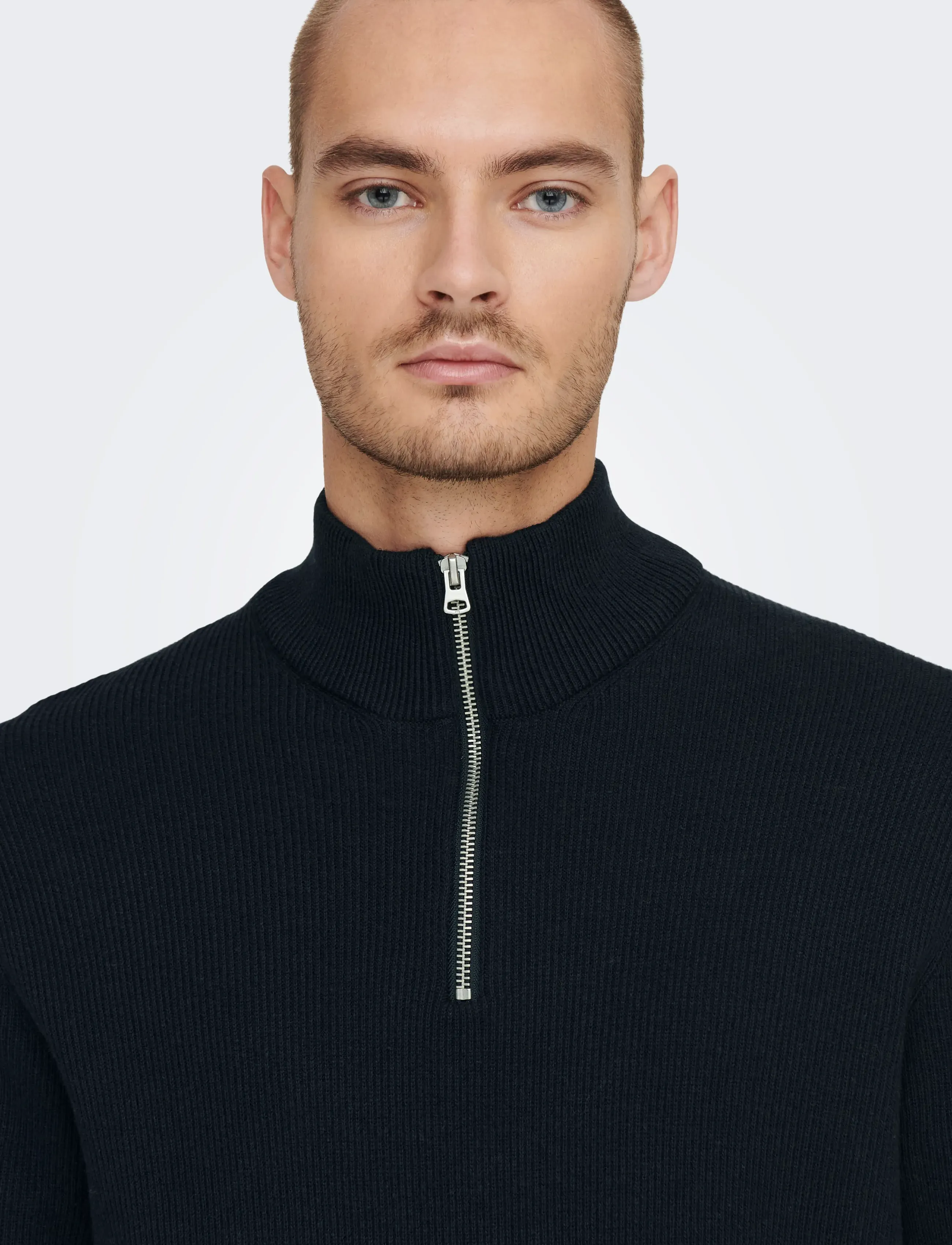 ONLY & SONS Onsphil Reg 12 Struc Half Zip Knit Noos stickade tröjor herr – bild 6