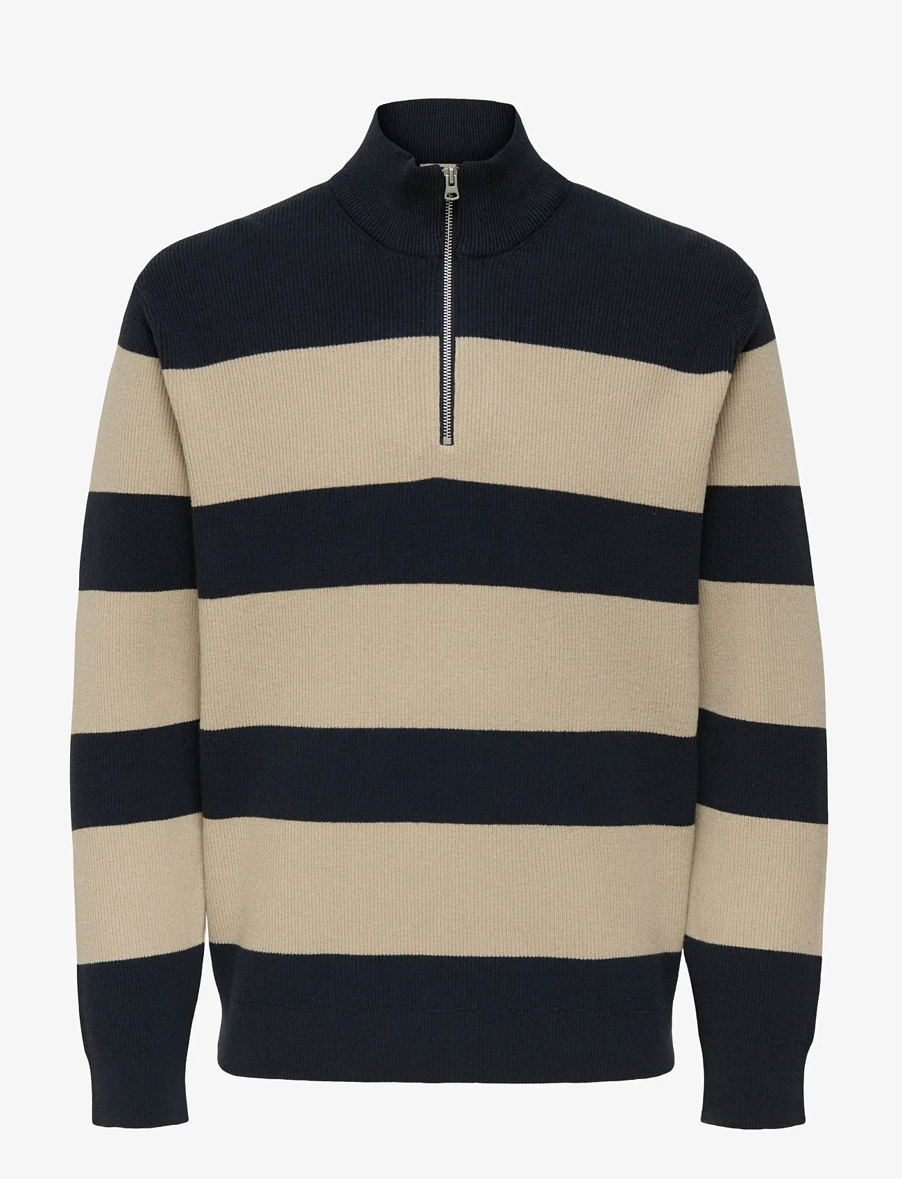 ONLY & SONS - ONSPHIL REG 12 STRUC HALF ZIP KNIT NOOS - pullover mit halbem reißverschluss - dark navy - 0