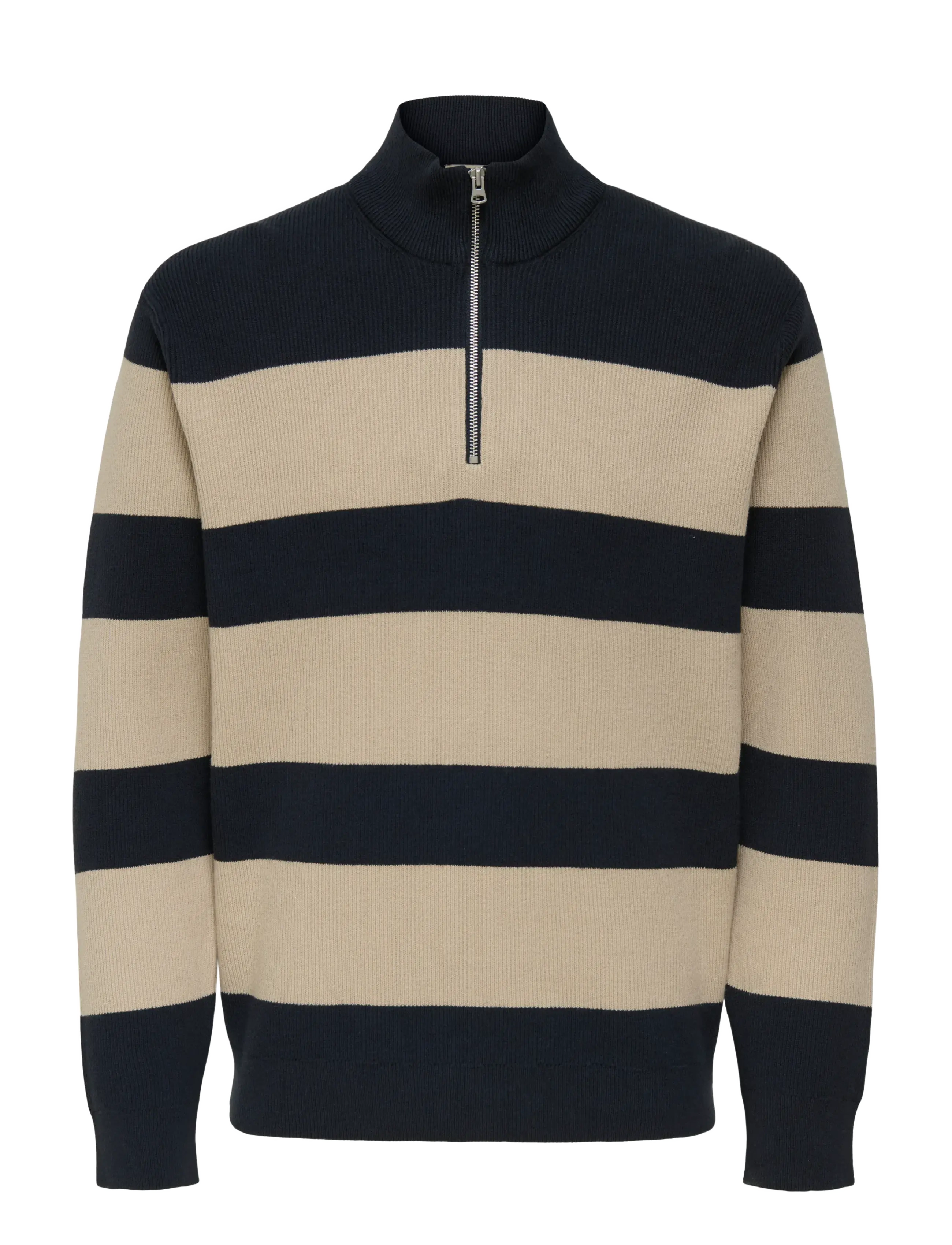ONLY & SONS ONSPHIL REG 12 STRUC HALF ZIP KNIT NOOS - Stickat - DARK NAVY / navy