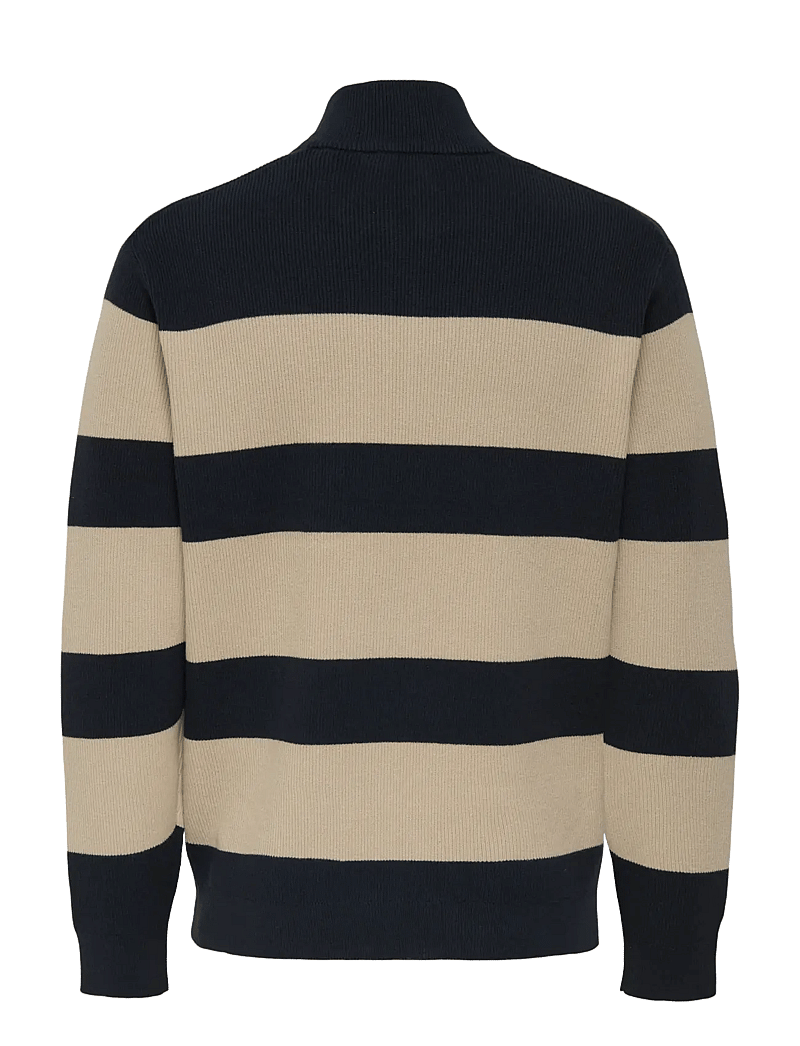 ONLY & SONS - ONSPHIL REG 12 STRUC HALF ZIP KNIT NOOS - pullover mit halbem reißverschluss - dark navy - 1