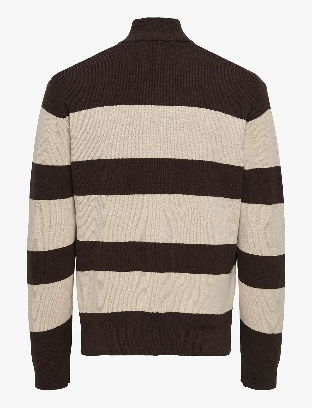 ONLY & SONS - ONSPHIL REG 12 STRUC HALF ZIP KNIT NOOS - halfzip strik - demitasse - 1