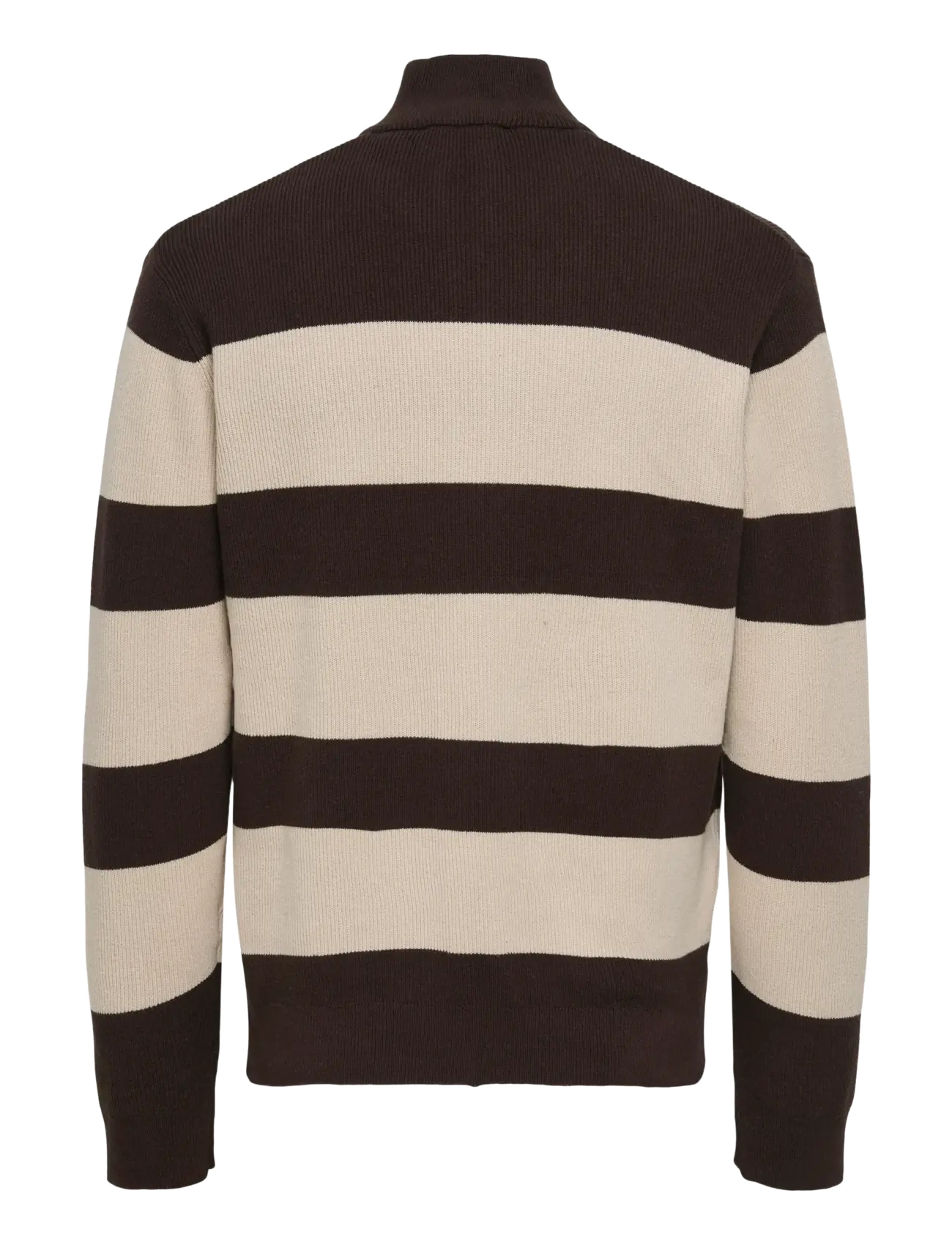 ONLY & SONS - ONSPHIL REG 12 STRUC HALF ZIP KNIT NOOS - pullover mit halbem reißverschluss - demitasse - 1