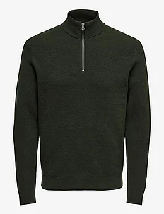ONSPHIL REG 12 COTTON HALF ZIP KNIT NOOS, ONLY & SONS