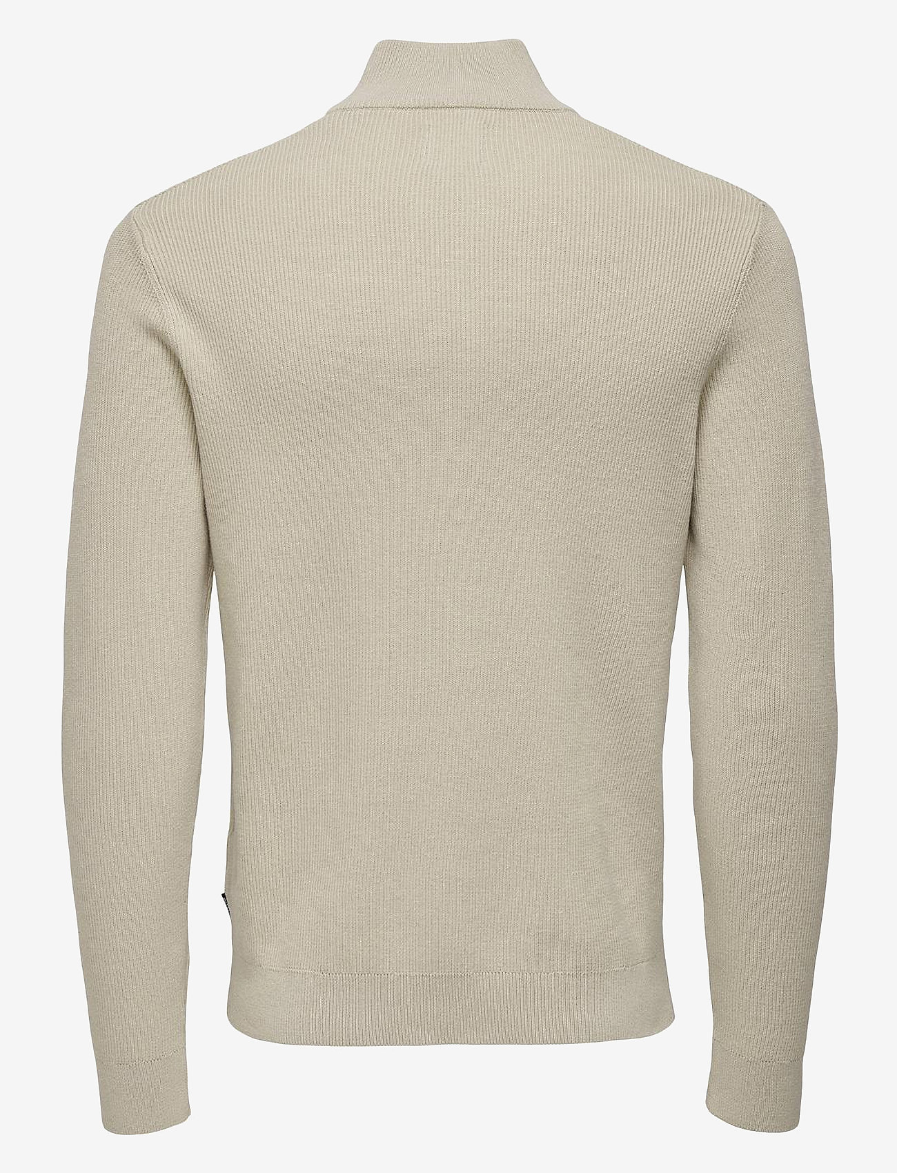 ONLY & SONS - ONSPHIL REG 12 STRUC HALF ZIP KNIT NOOS - tõmblukk-kaelusega džemprid - silver lining - 2