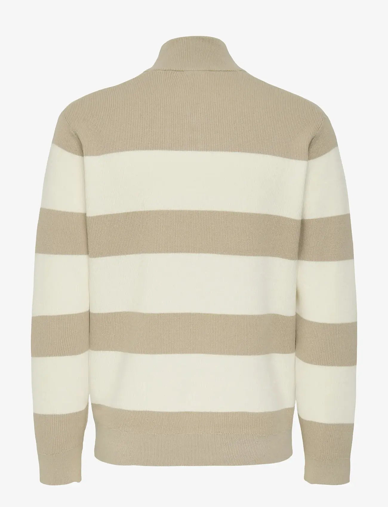 ONLY & SONS - ONSPHIL REG 12 STRUC HALF ZIP KNIT NOOS - halfzip strik - silver lining - 1