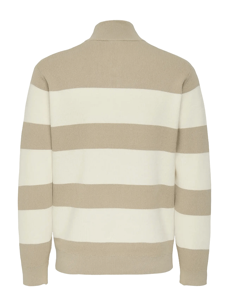 ONLY & SONS - ONSPHIL REG 12 STRUC HALF ZIP KNIT NOOS - pullover mit halbem reißverschluss - silver lining - 1