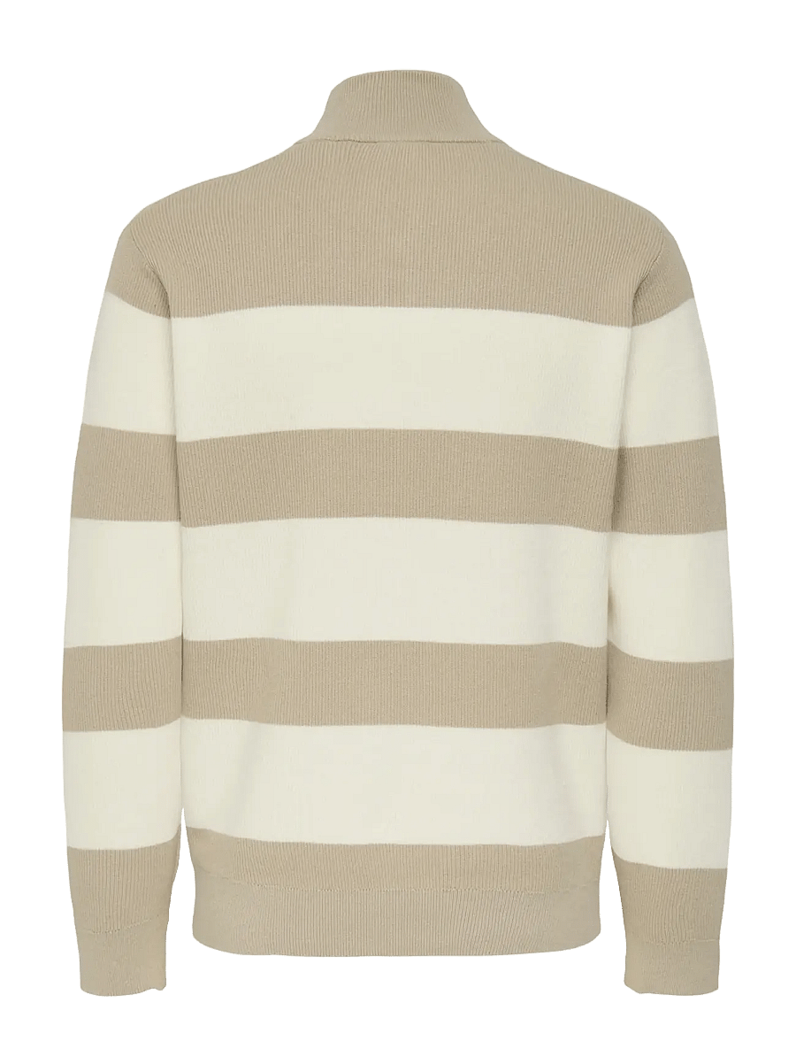 ONLY & SONS - ONSPHIL REG 12 STRUC HALF ZIP KNIT NOOS - pullover mit halbem reißverschluss - silver lining - 1