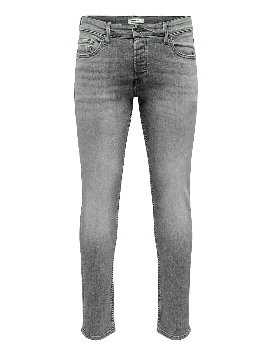 ONLY & SONS - ONSLOOM SLIM GREY 3227 DCC DNM NOOS - slim-fit jeans - grey denim - 1