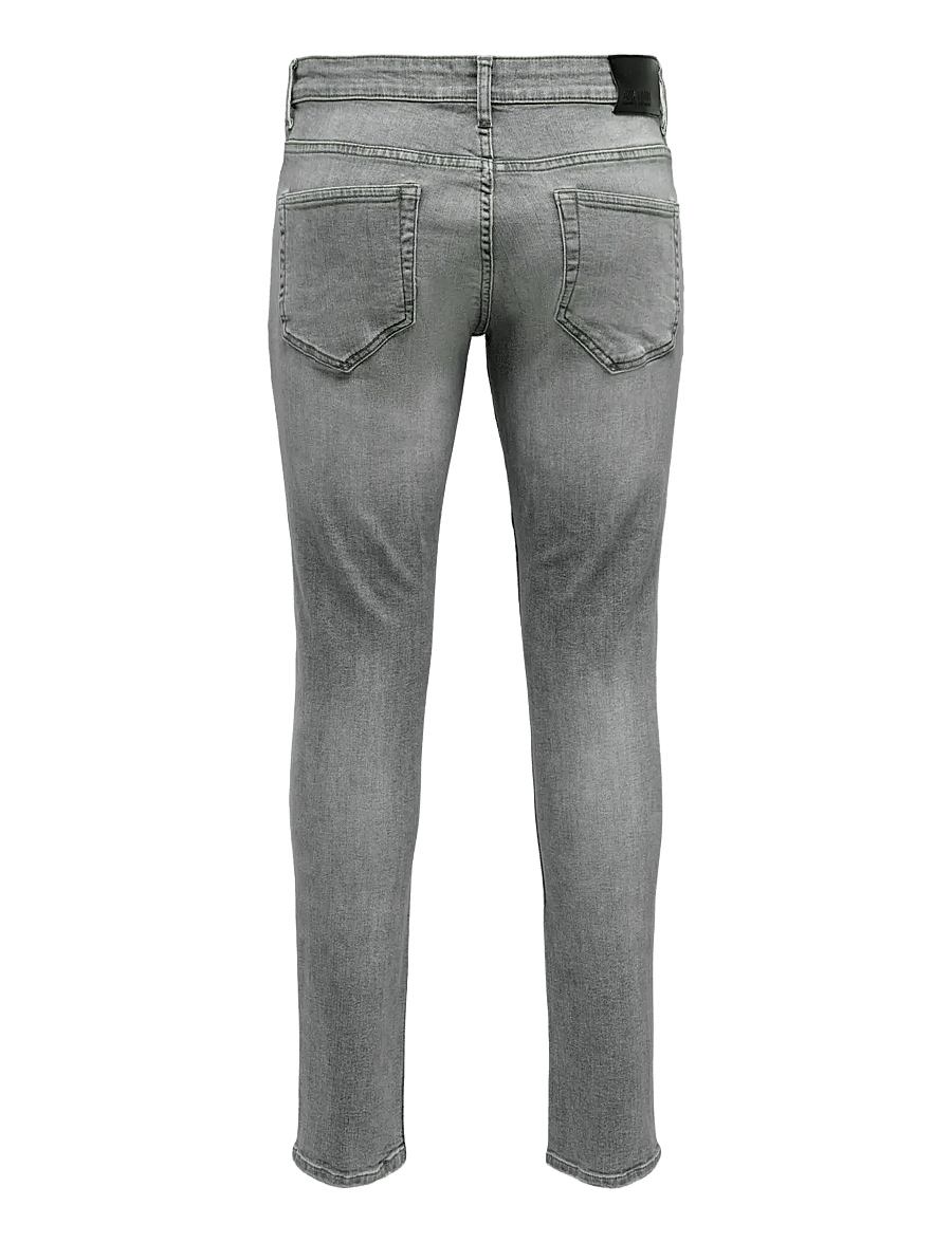 ONLY & SONS - ONSLOOM SLIM GREY 3227 DCC DNM NOOS - slim-fit jeans - grey denim - 2