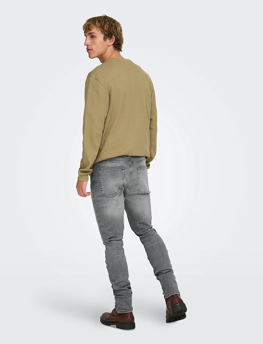 ONLY & SONS - ONSLOOM SLIM GREY 3227 DCC DNM NOOS - slim jeans - grey denim - 3